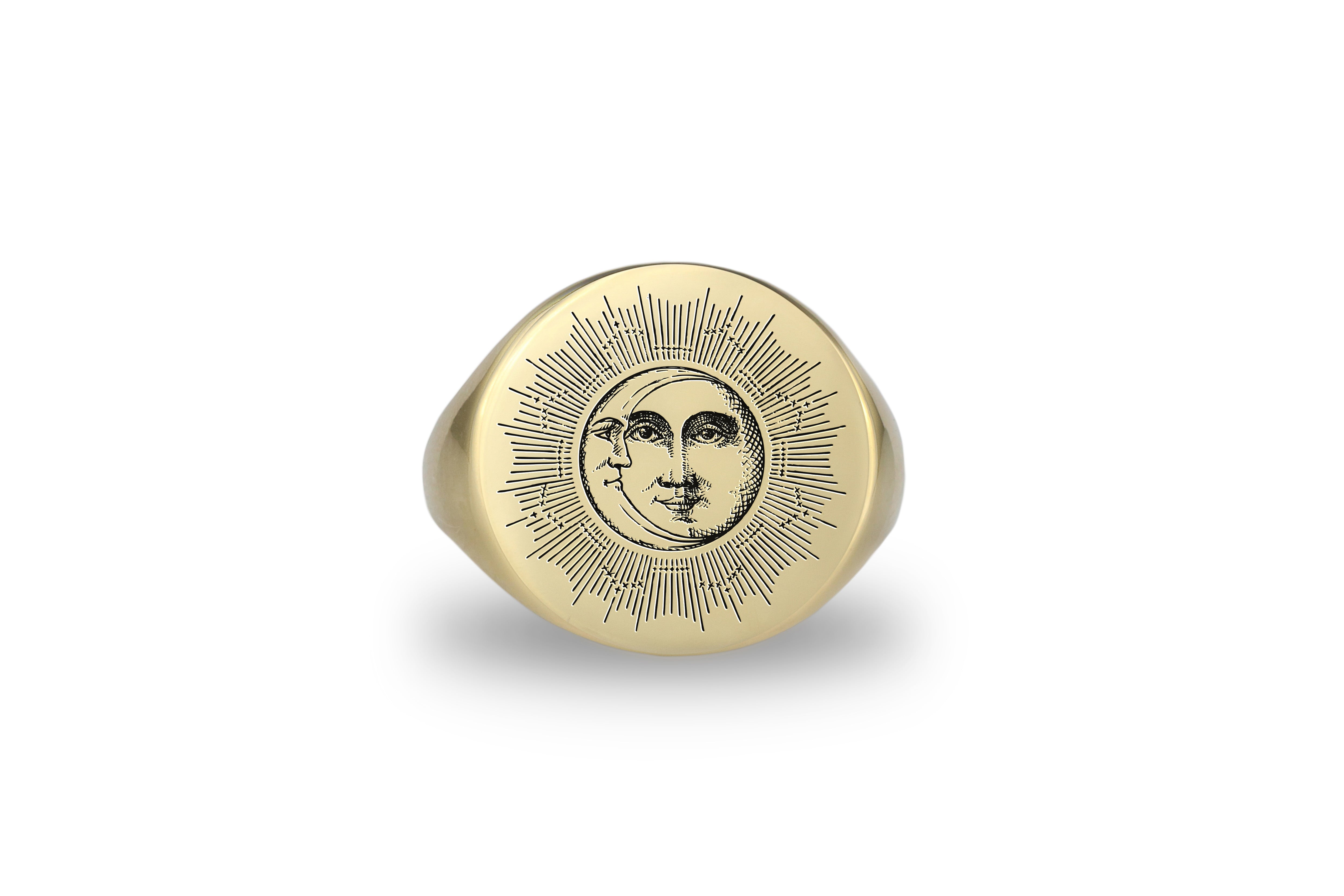 Moon And Sun Signet Ring