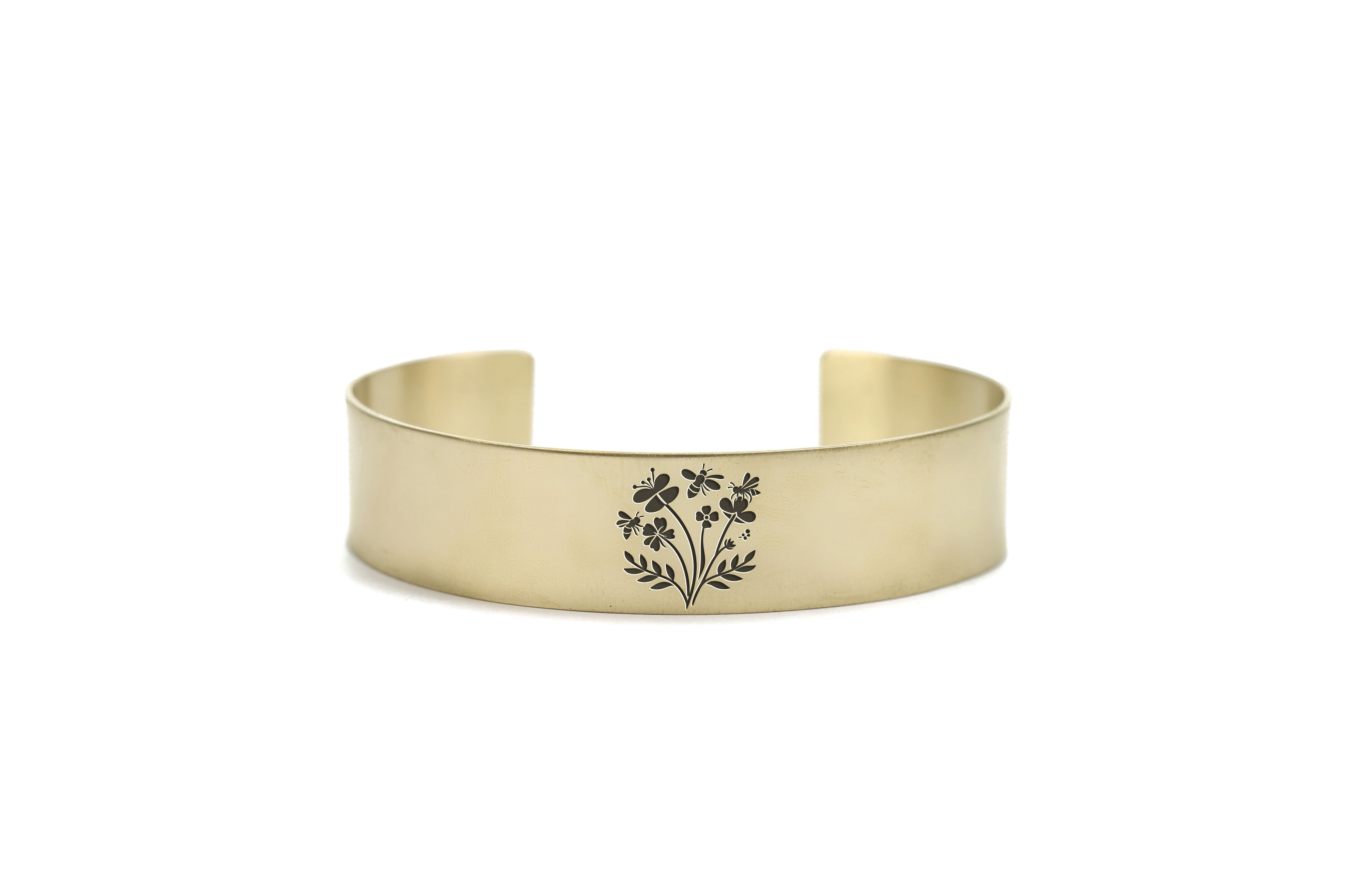 Custom Bee & Flowers Bracelet