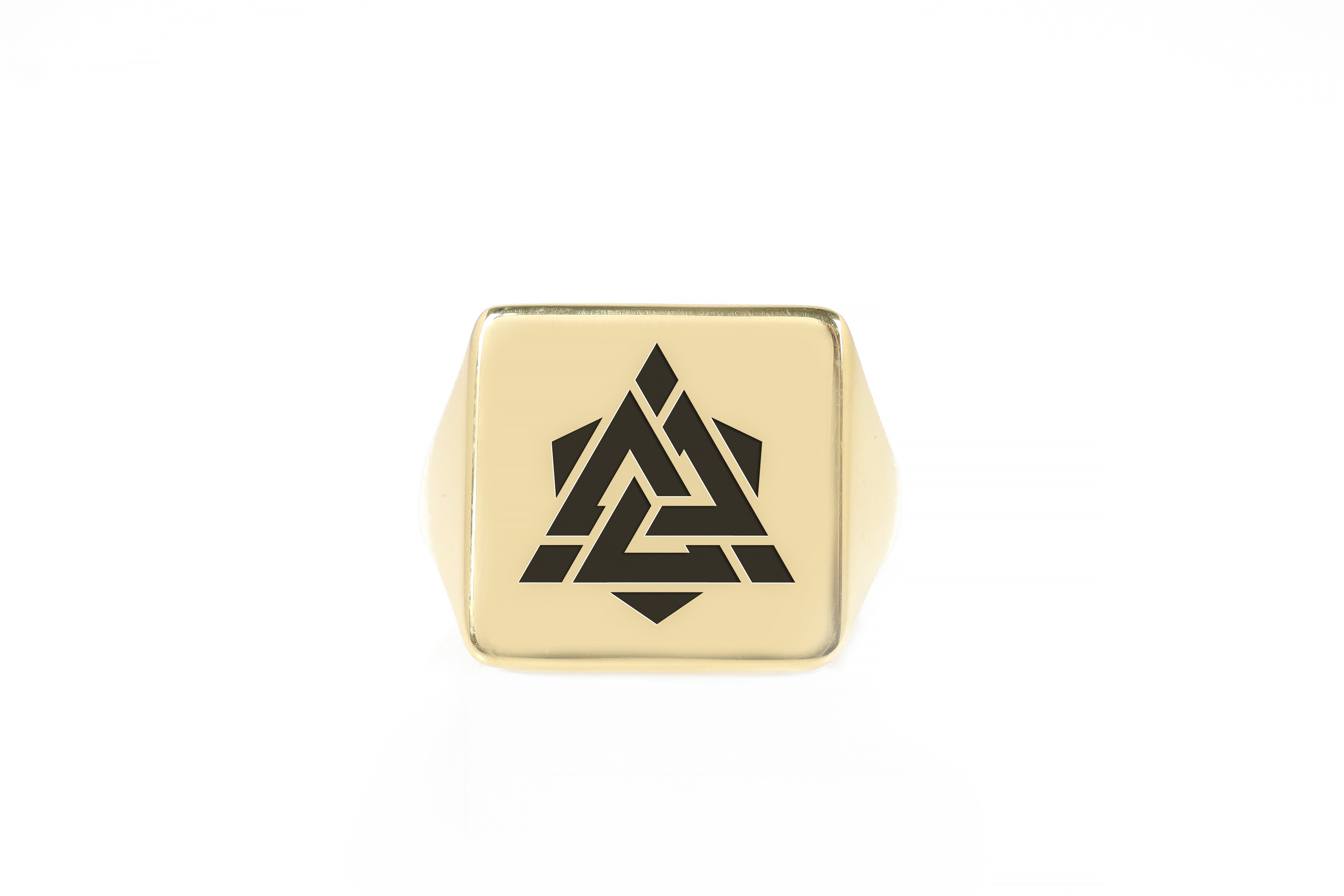 Valknut Gold Signet Ring