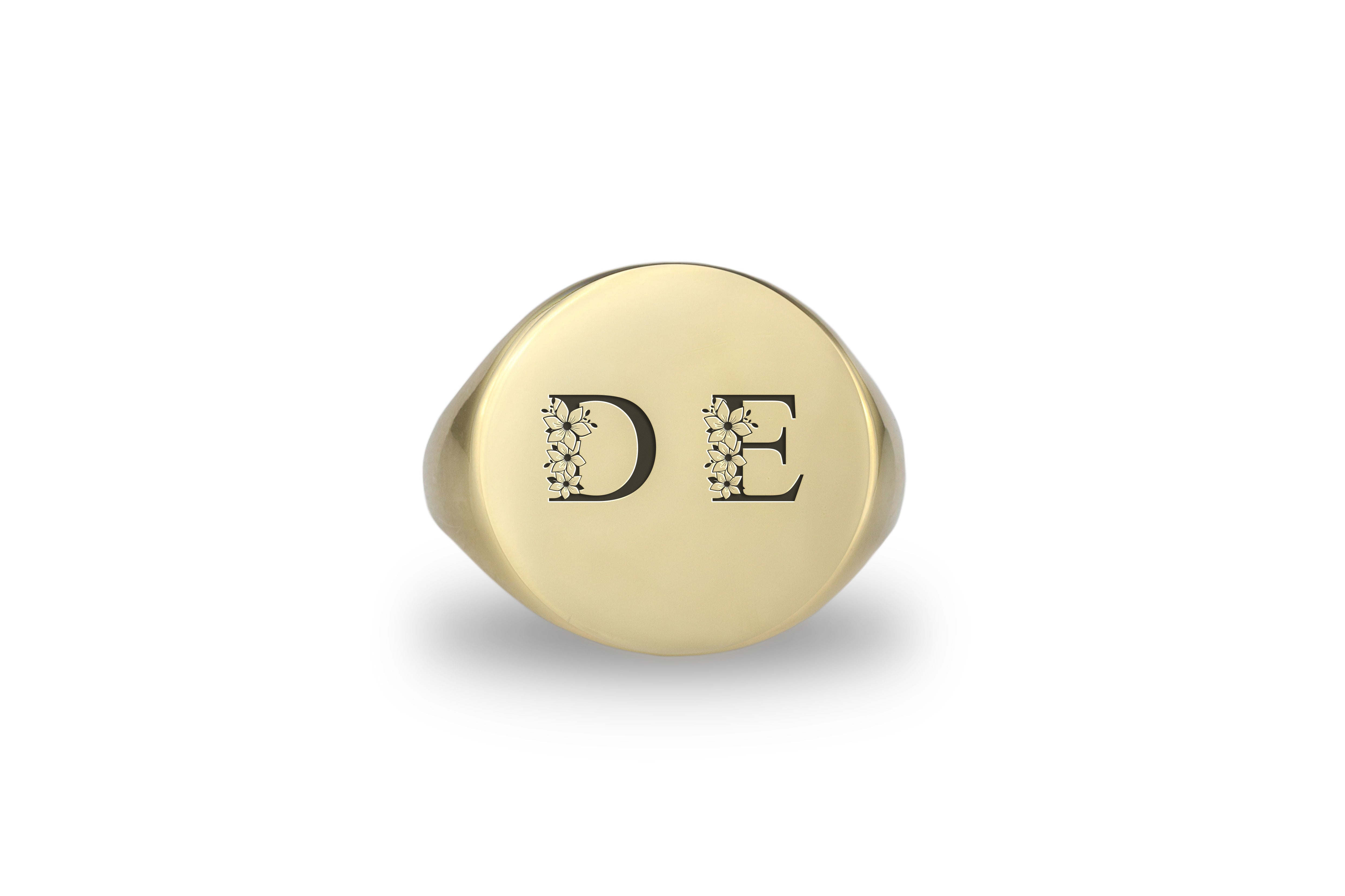 Personalized Initial's Gold Signet Ring