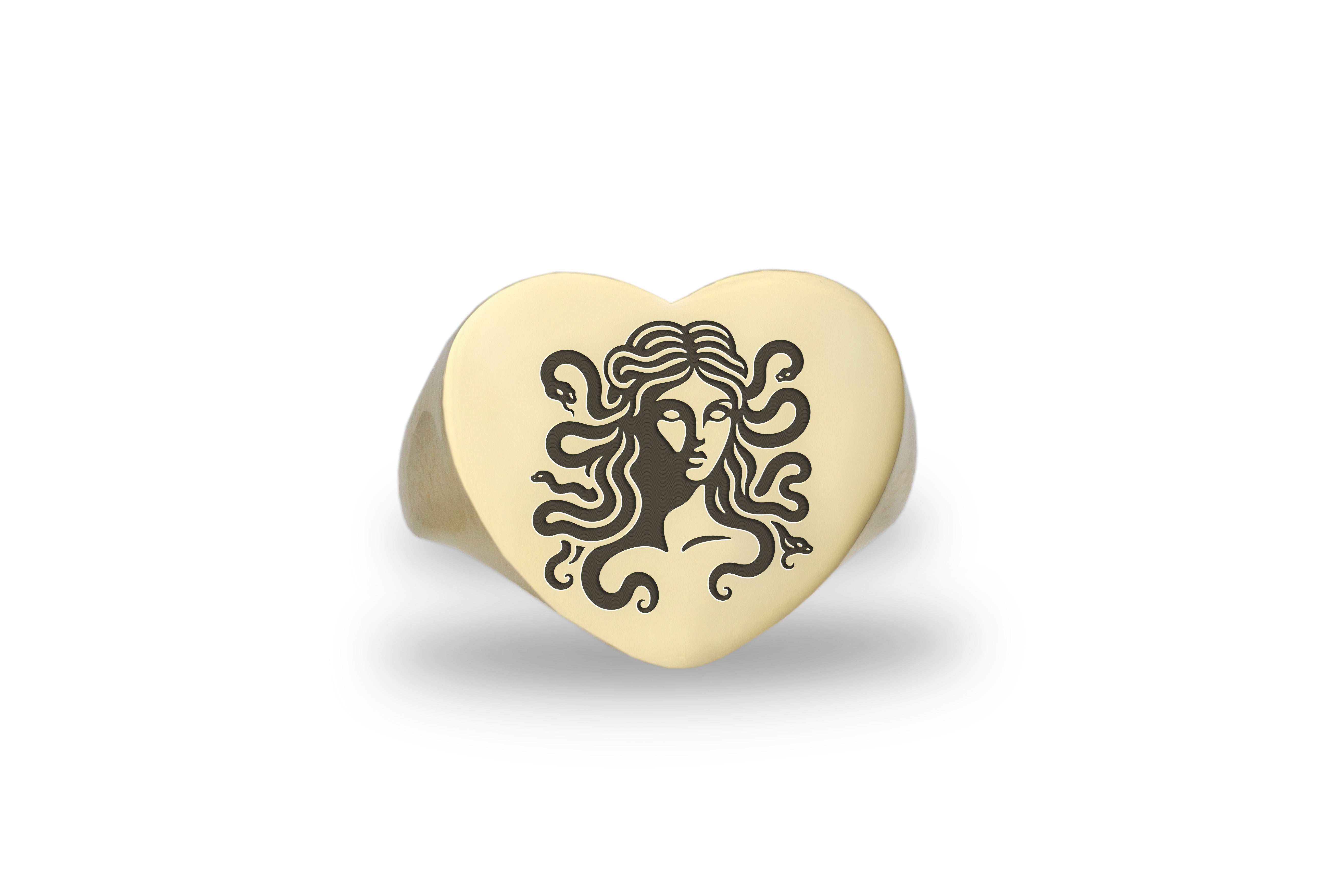 Medusa Heart Shaped Ring