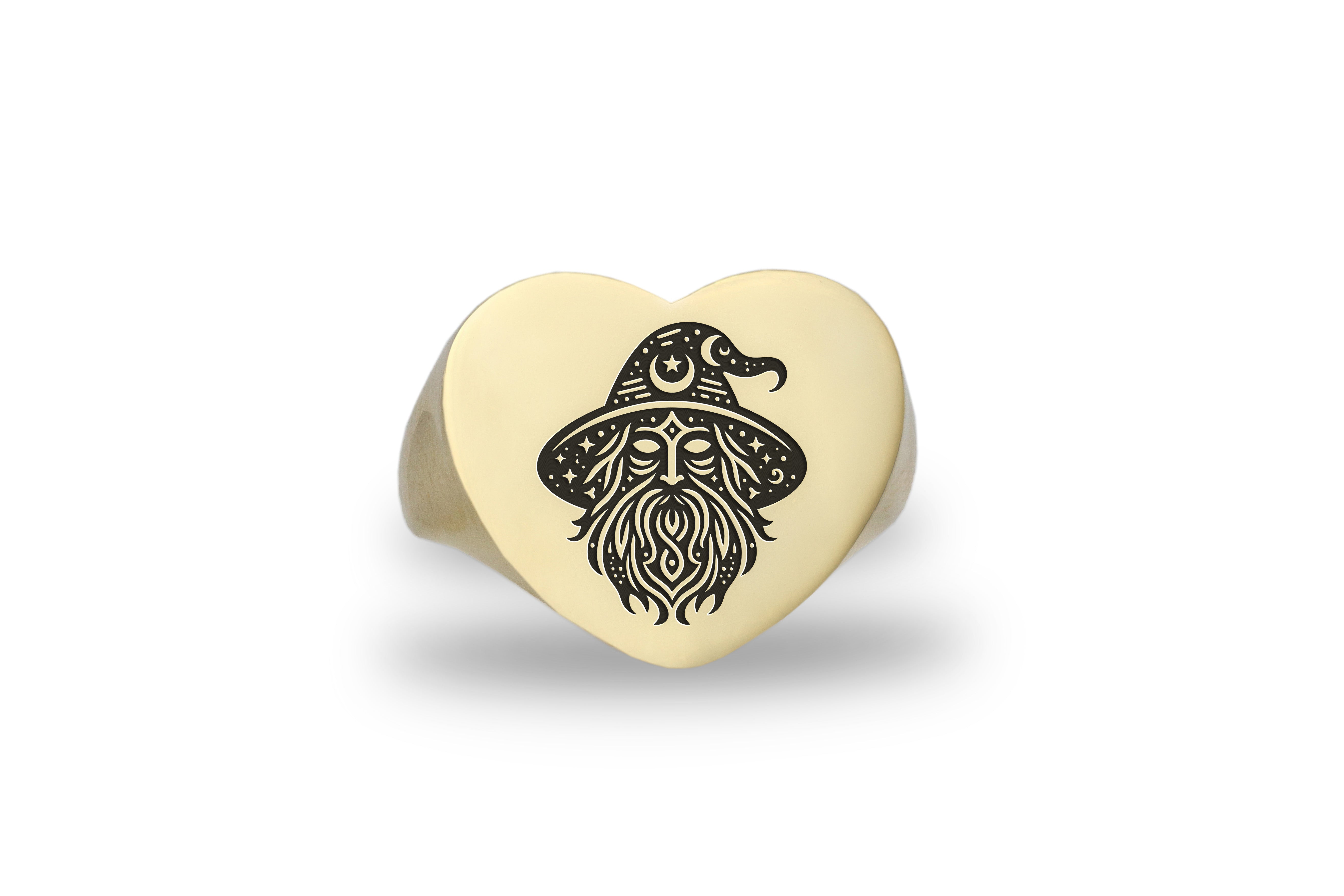 Custom Wizard Gold Signet Ring