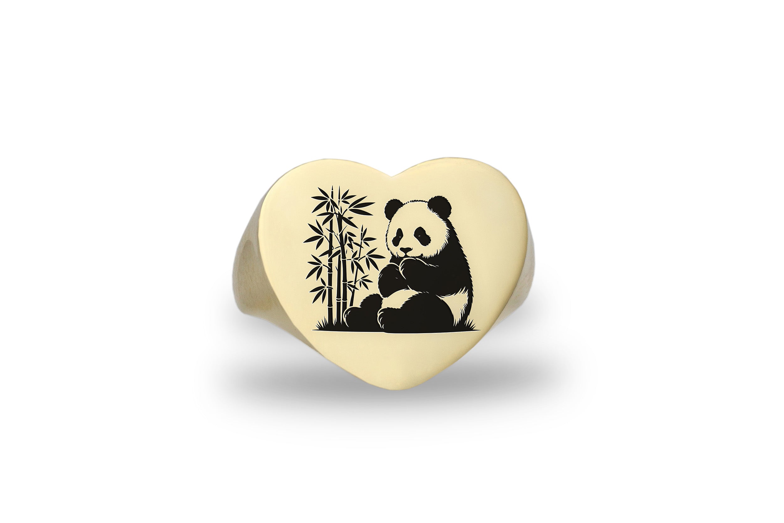 Cute Heart Shaped Panda Ring