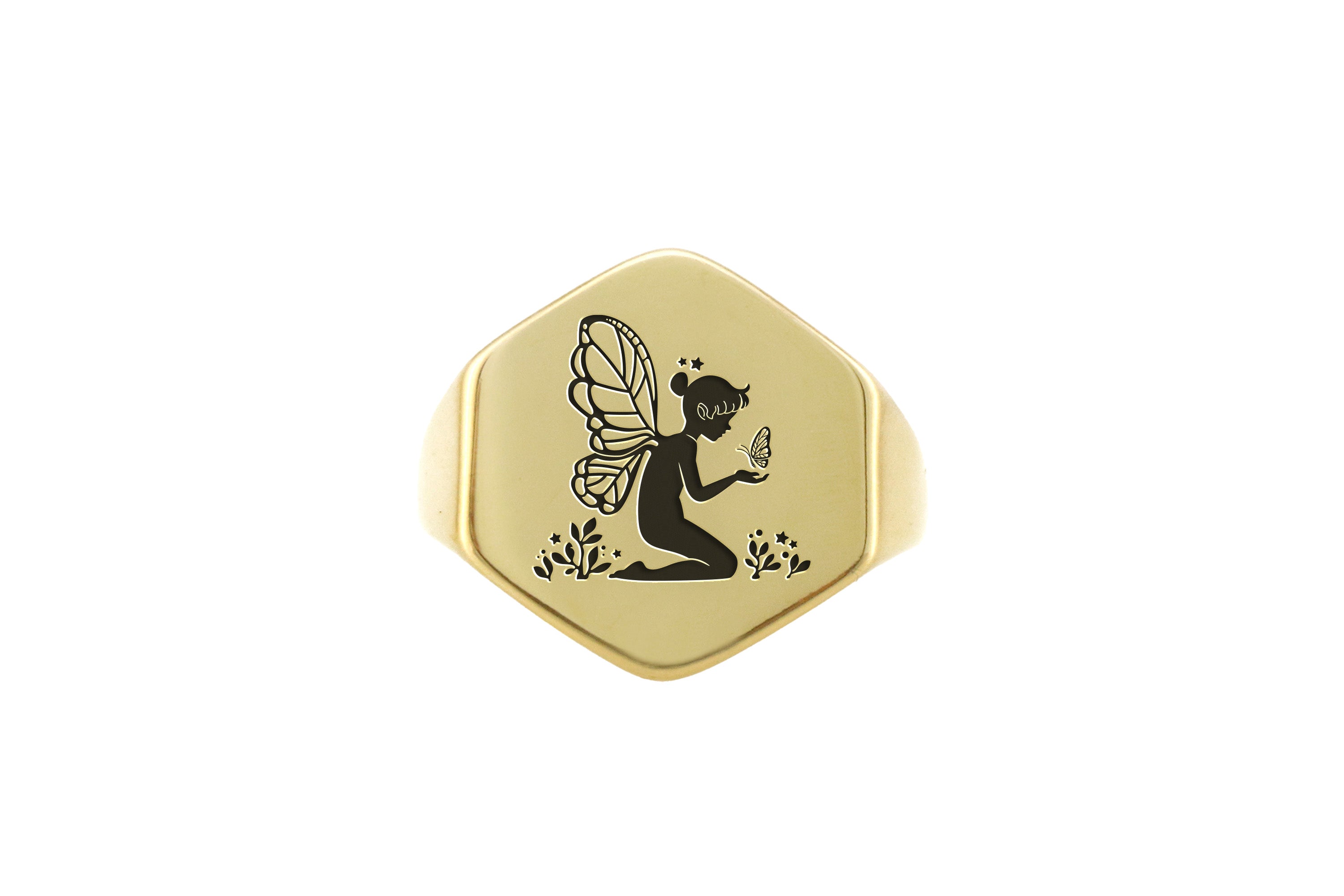 Cute Butterfly Fairy Gold Ring