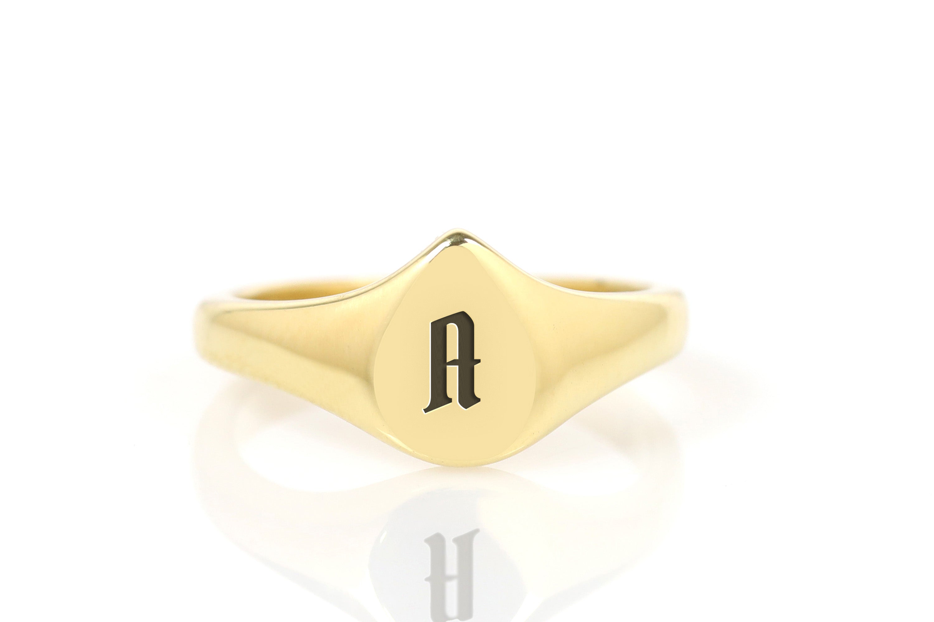 Custom Letter Engraving Ring