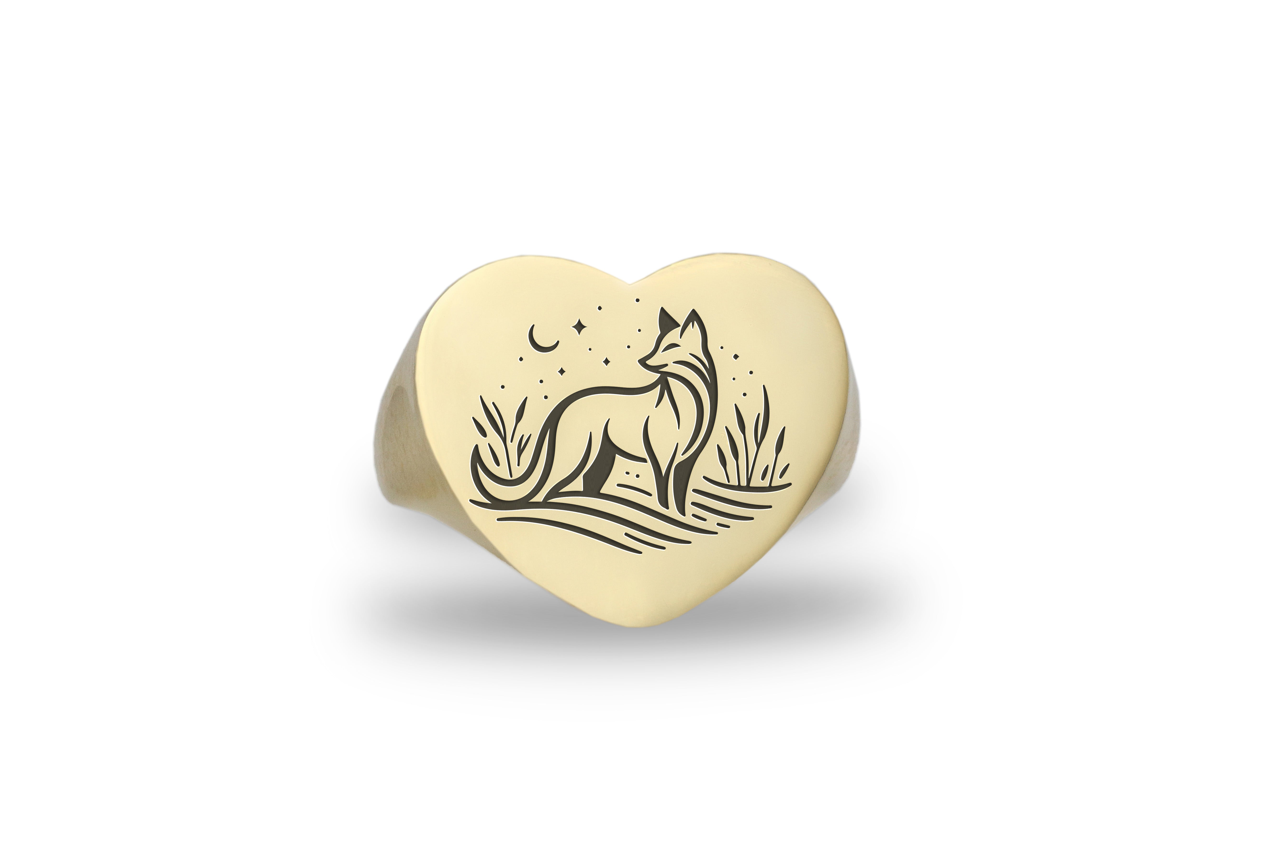 Spiritual Fox Signet Ring