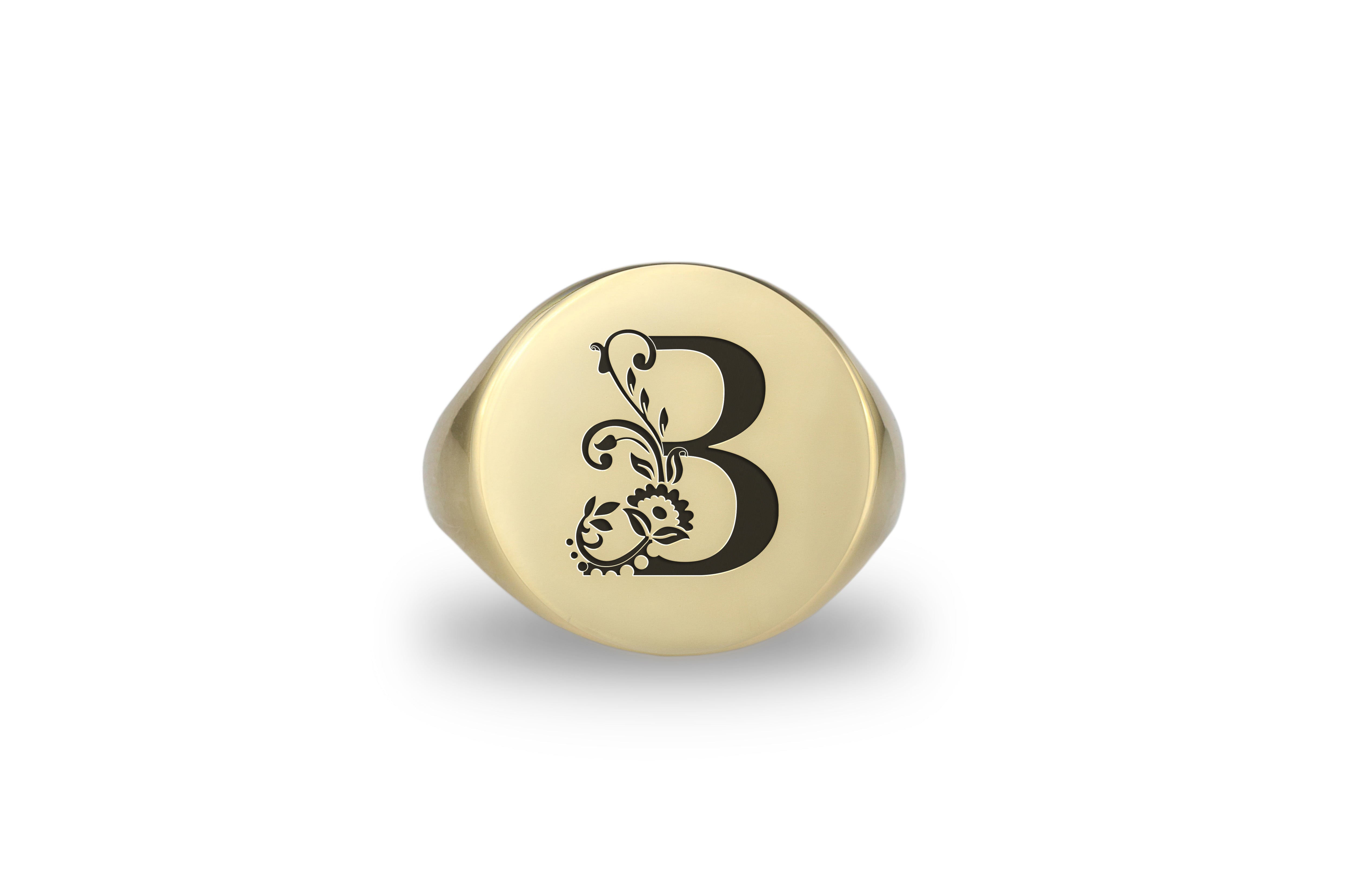 Personalized Name Initial Signet Ring