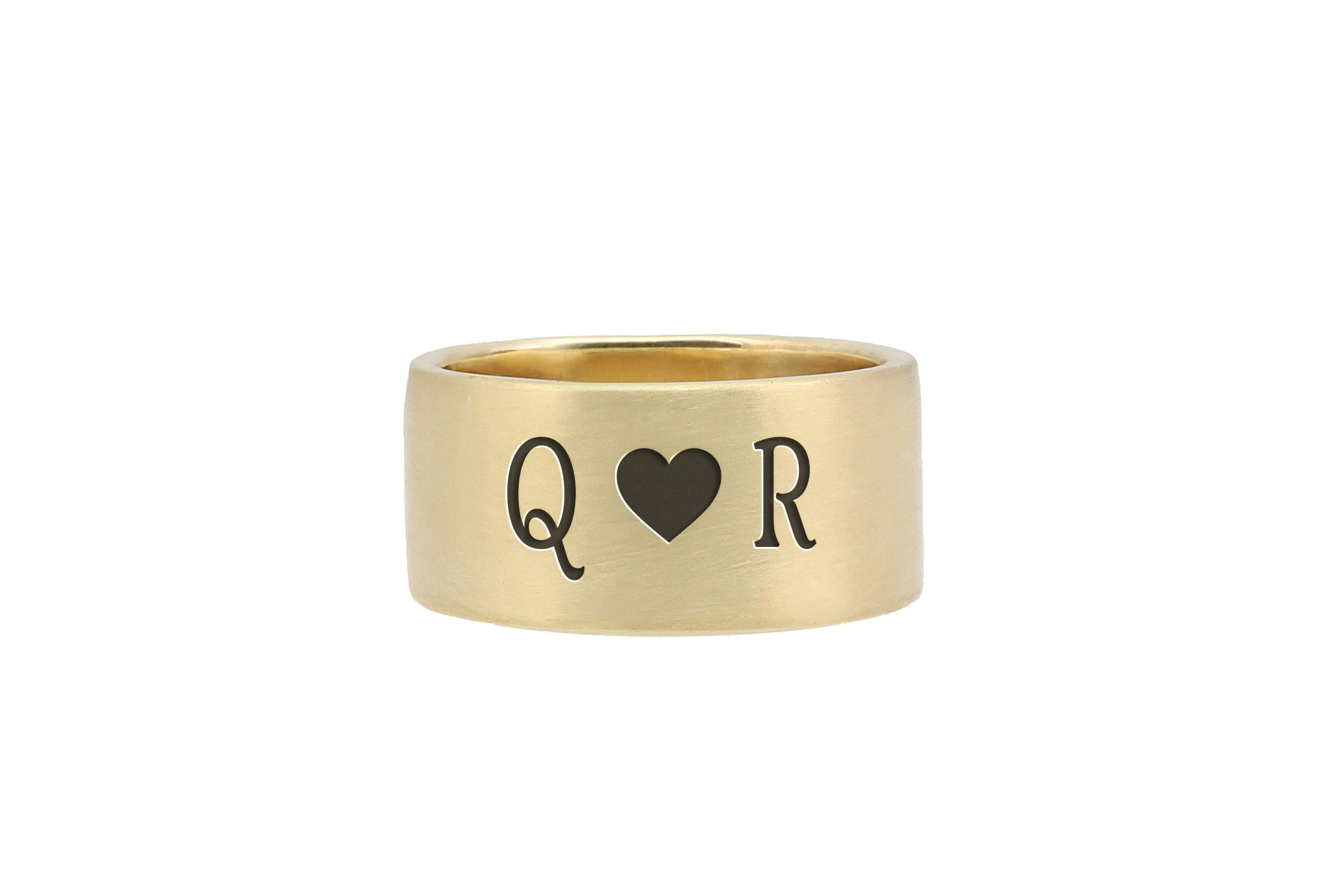 Couples Name Initials Wedding Ring