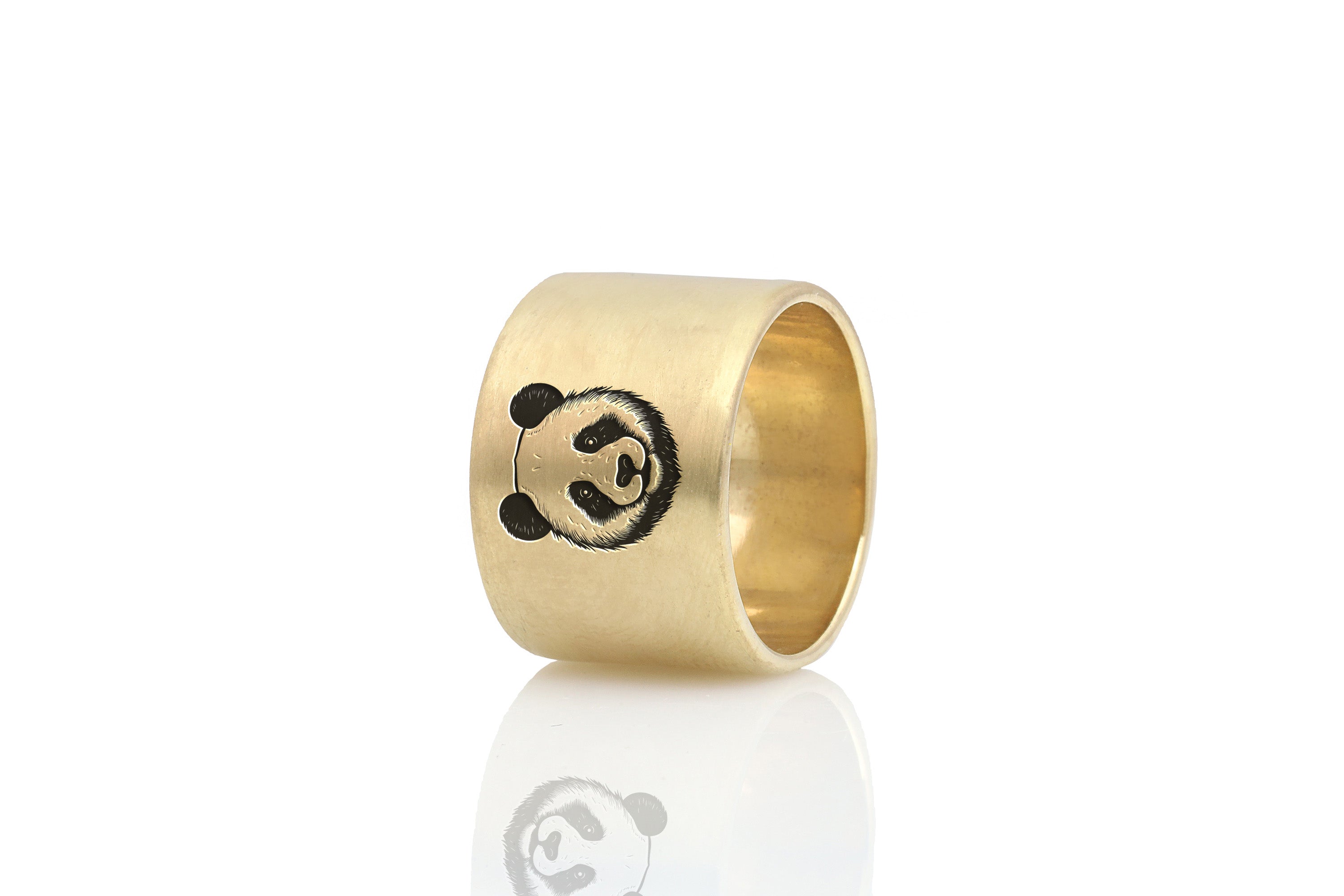 Panda Wide Gold Ring