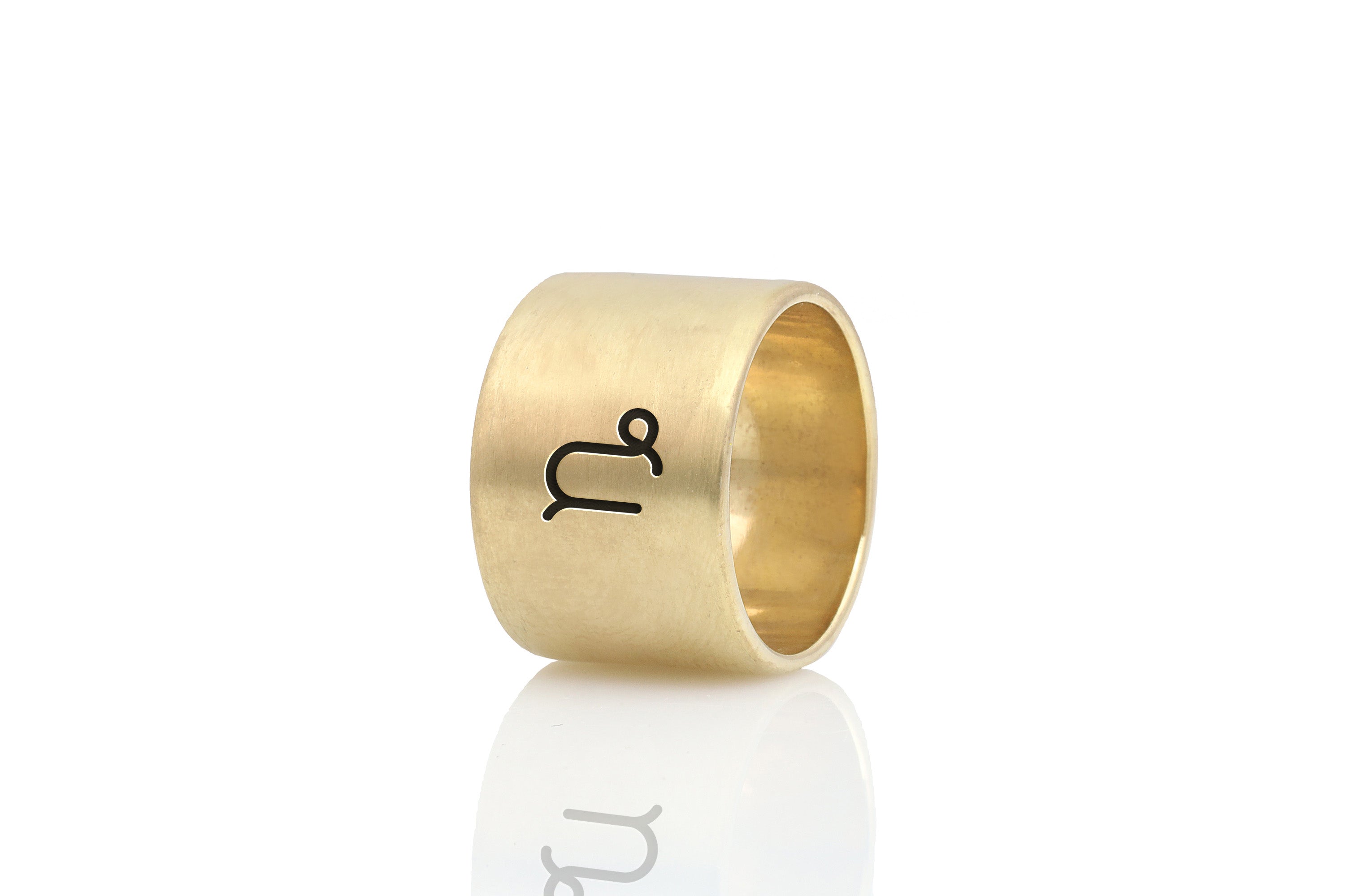 Zodiac Wide Gold Ring
