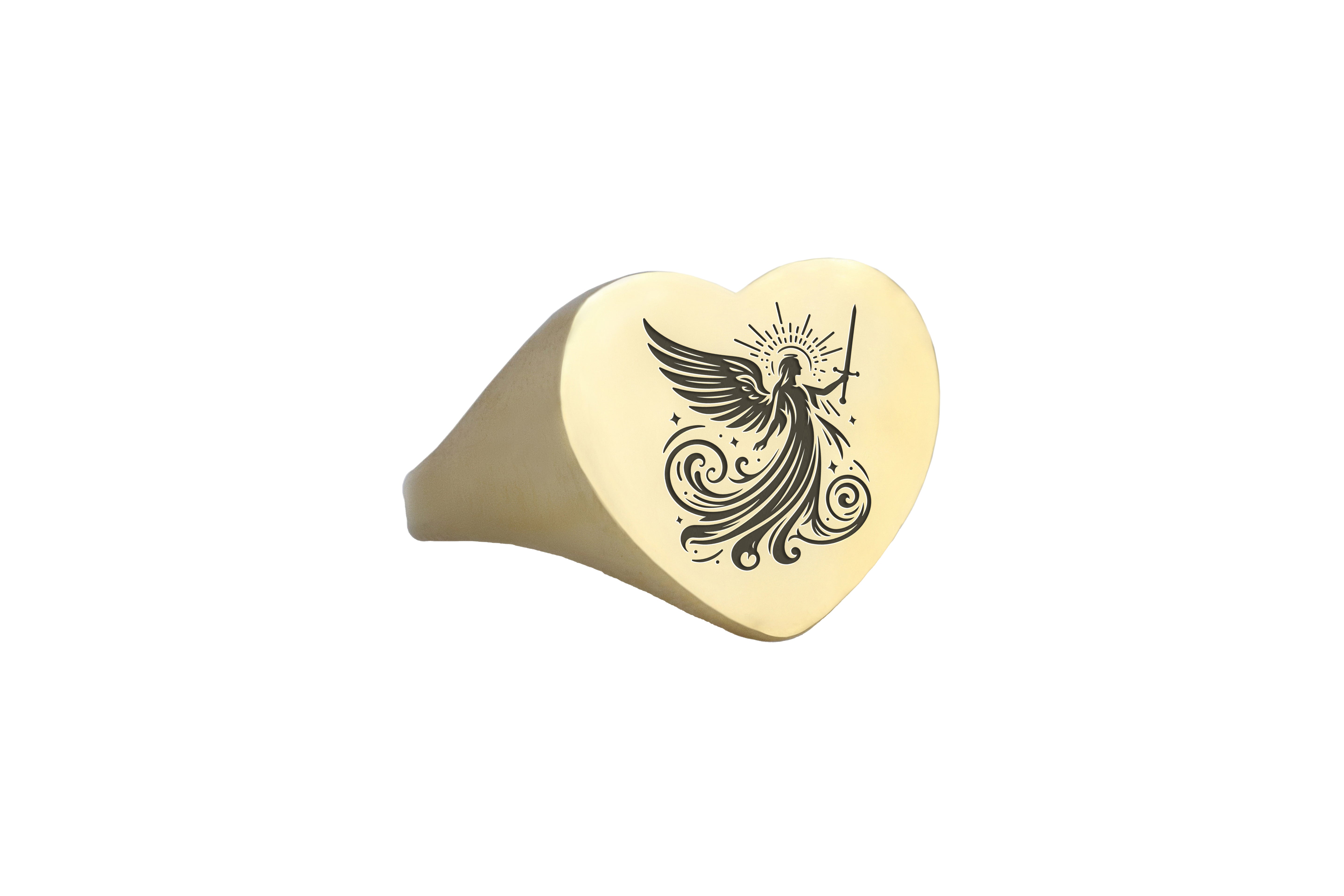 Heart Shaped Angel Ring