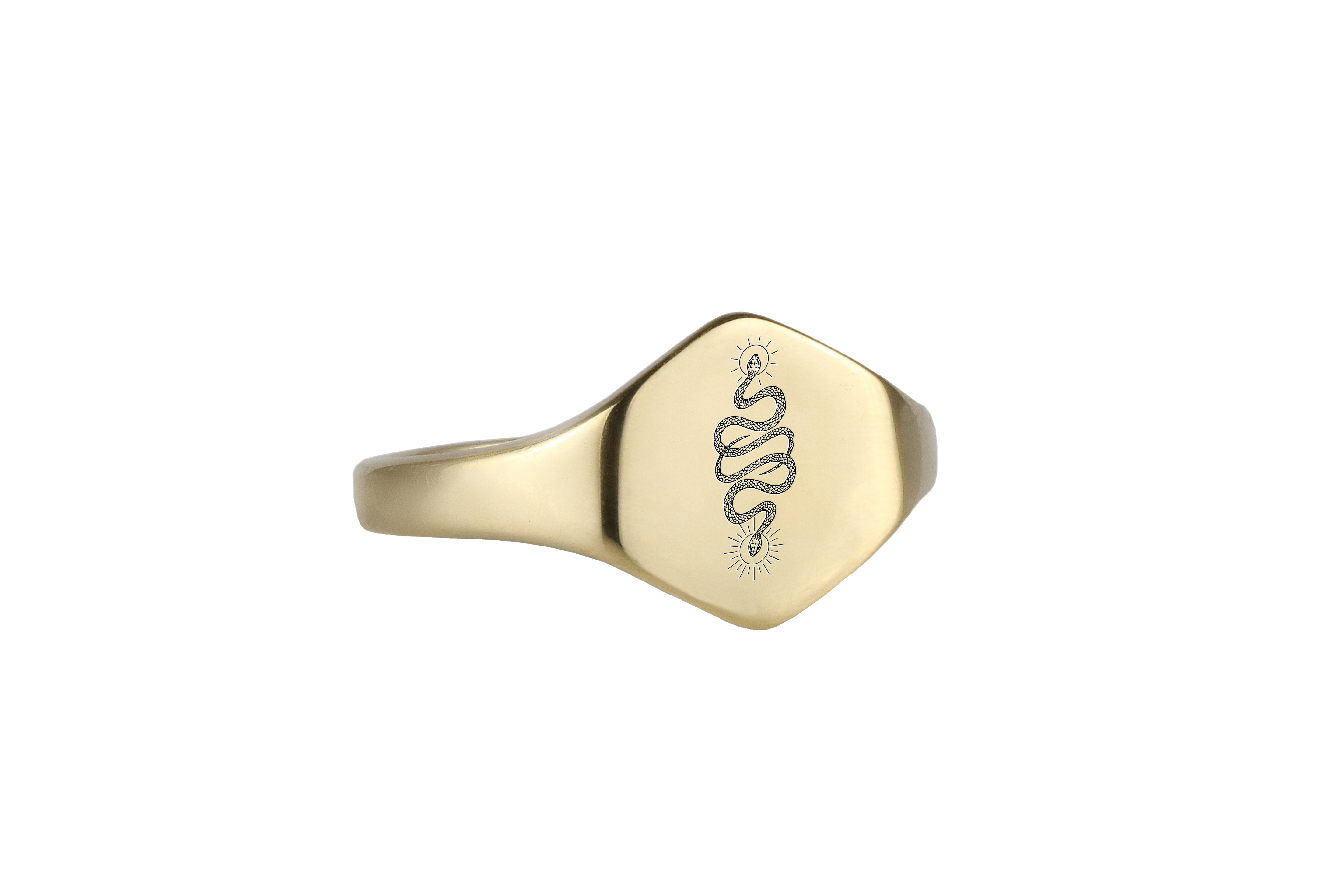 Snake Gold Signet Ring