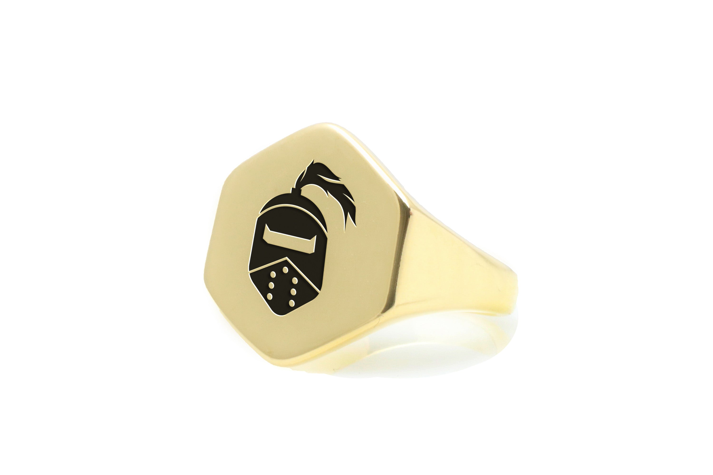 Engraved Knight Helmet Ring