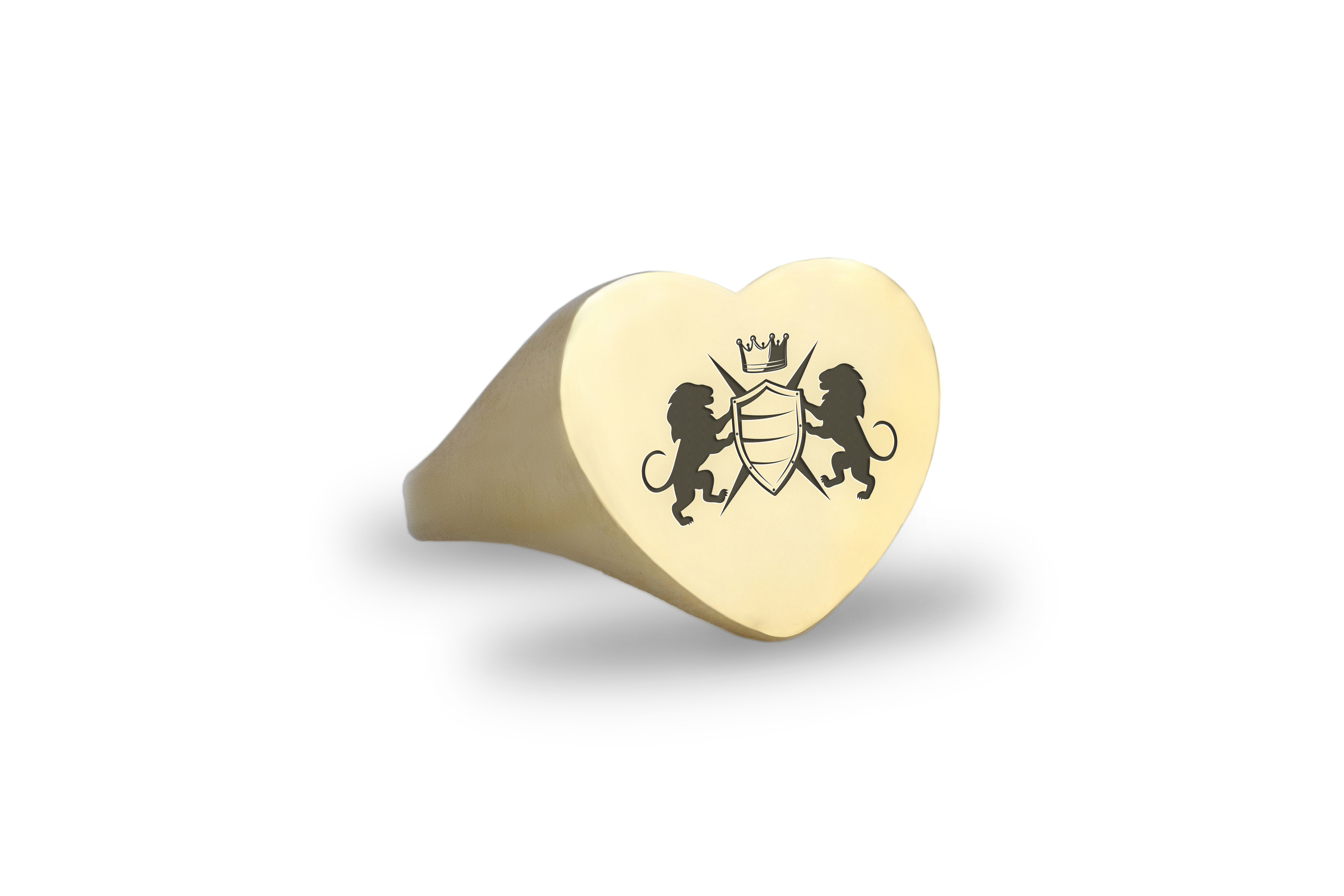 14k Gold Heraldic Lion Ring