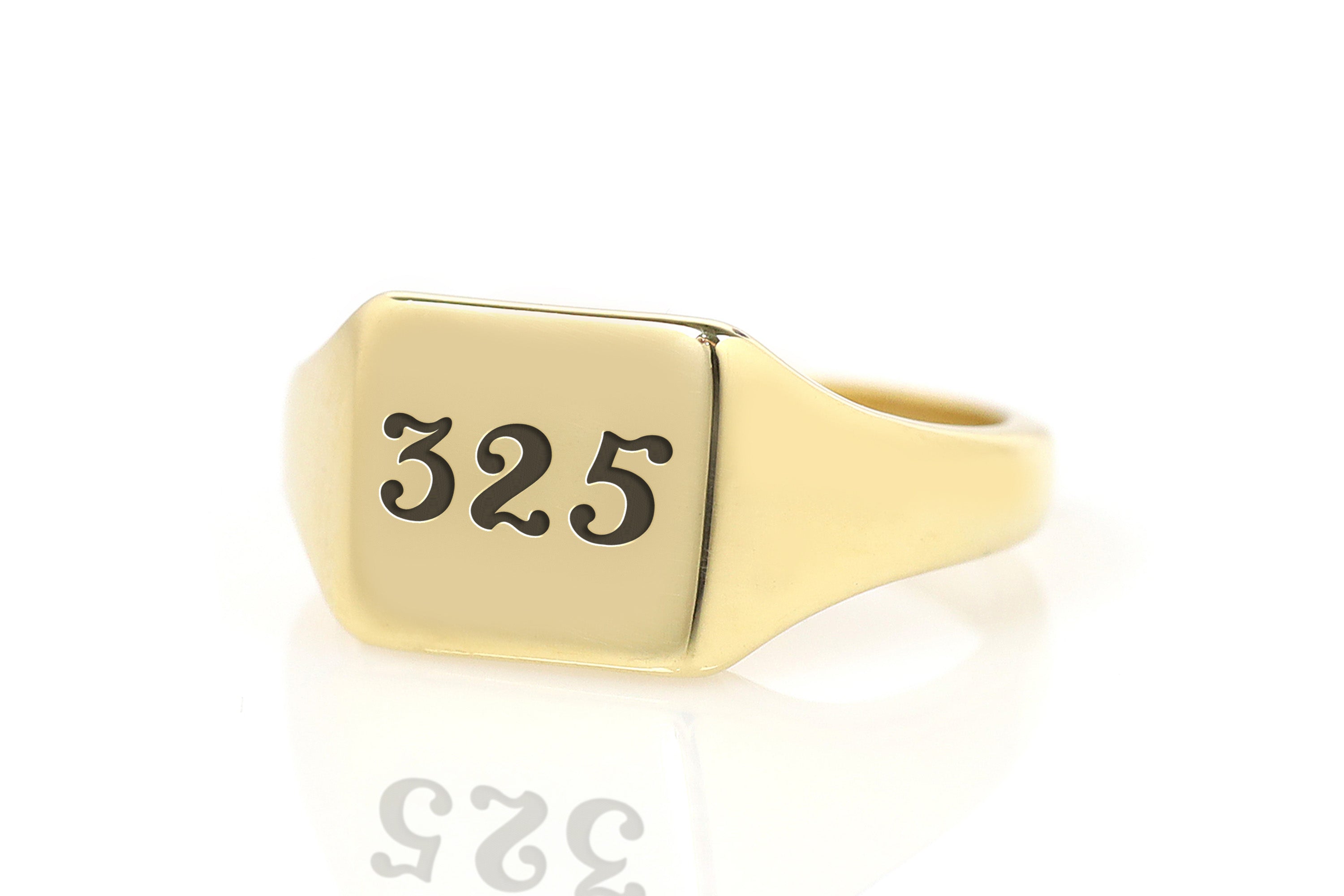 14k Gold Numeral Signet Ring