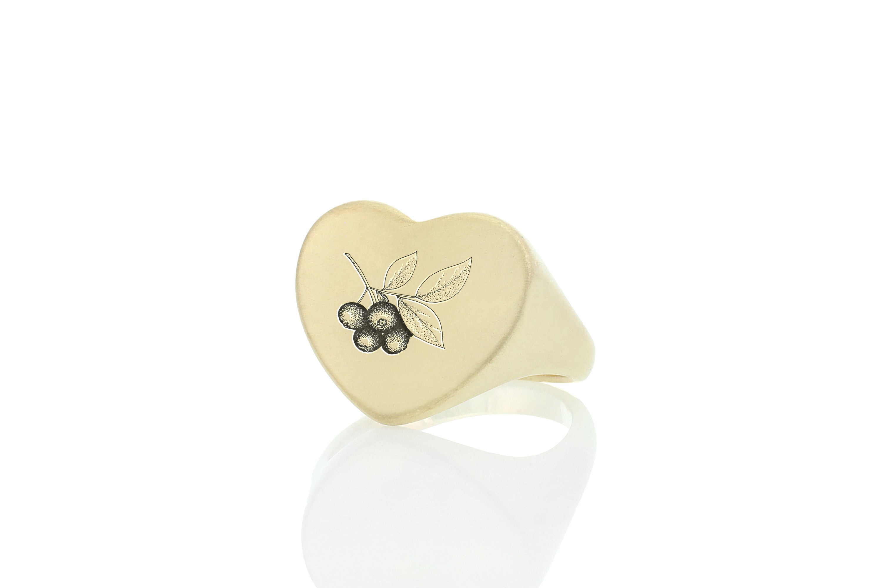 Gold Blueberry Signet Ring