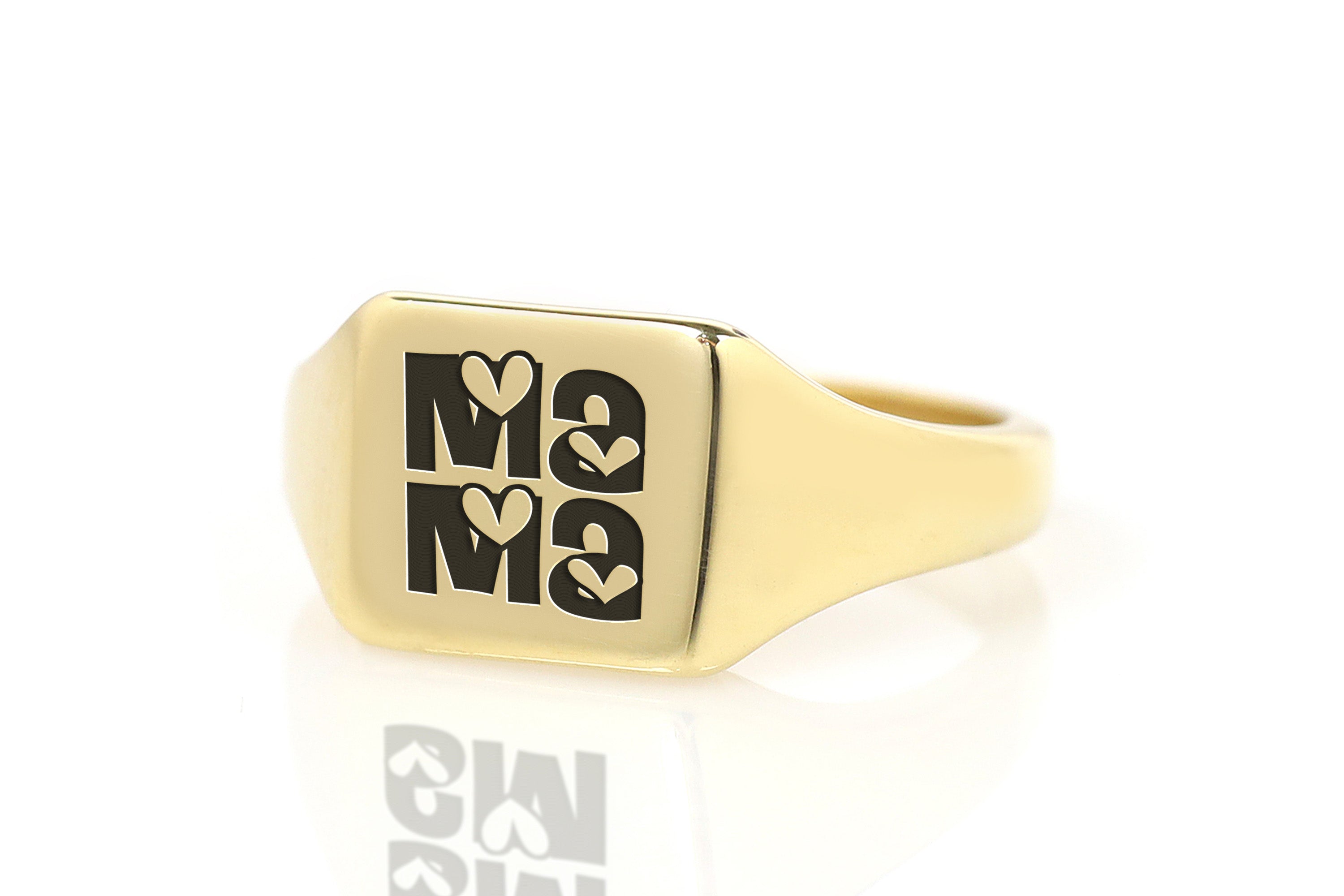 Engraved Mama Signet Ring