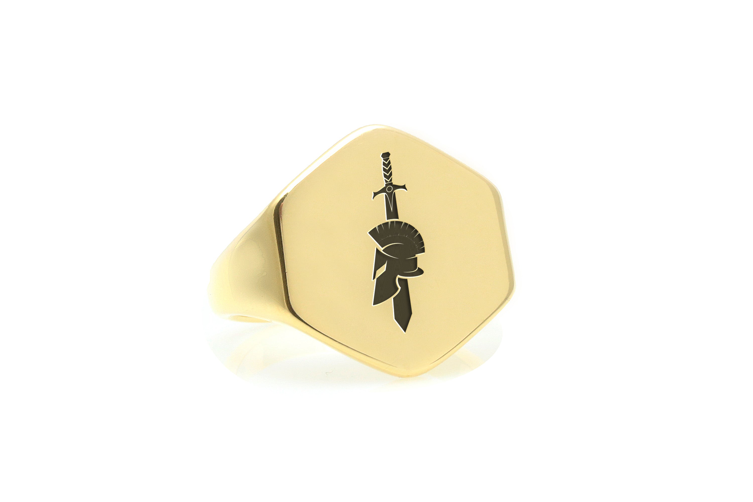 Engraved Gladiator Signet Ring