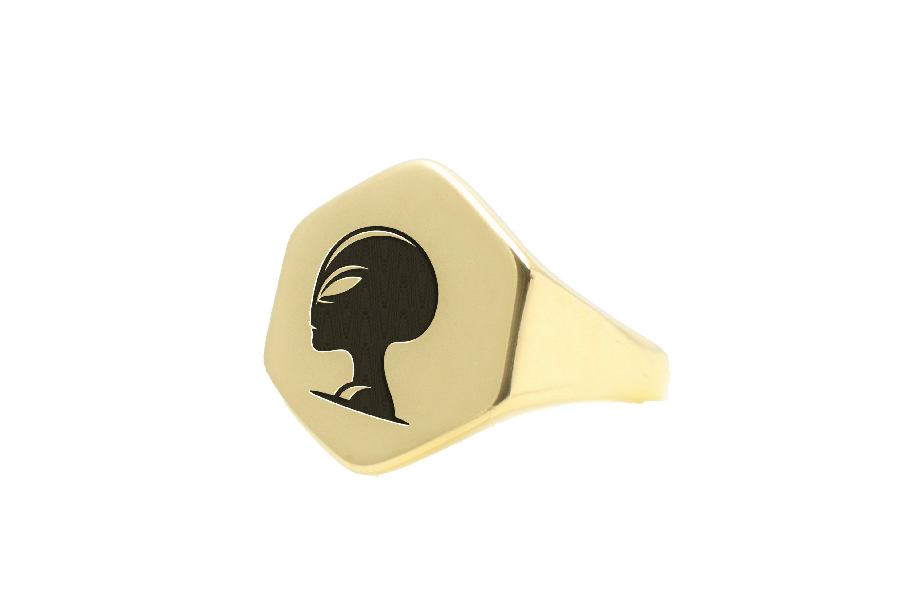 Engraved Sci-fi Ring