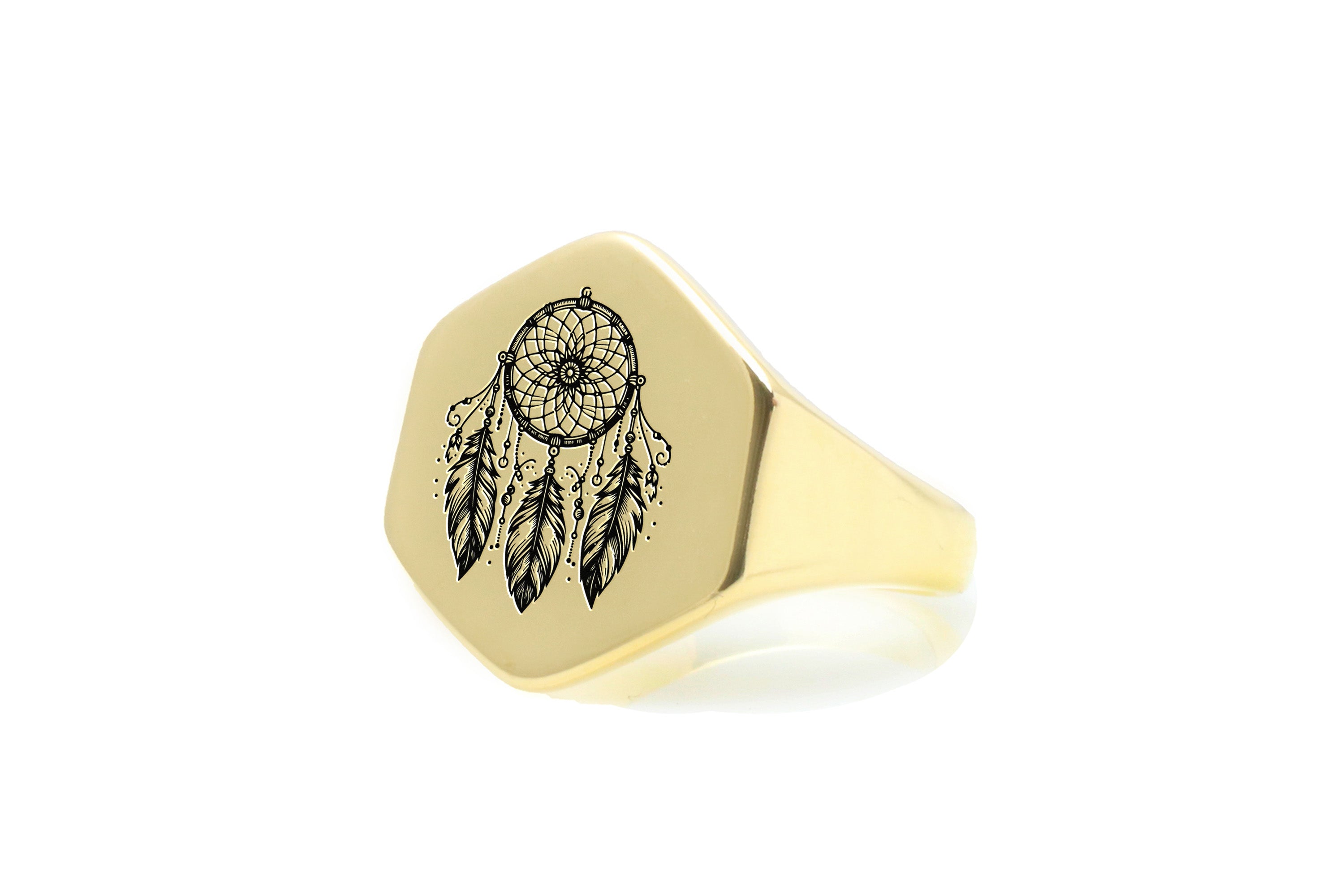 Dream Catcher Gold Signet Ring