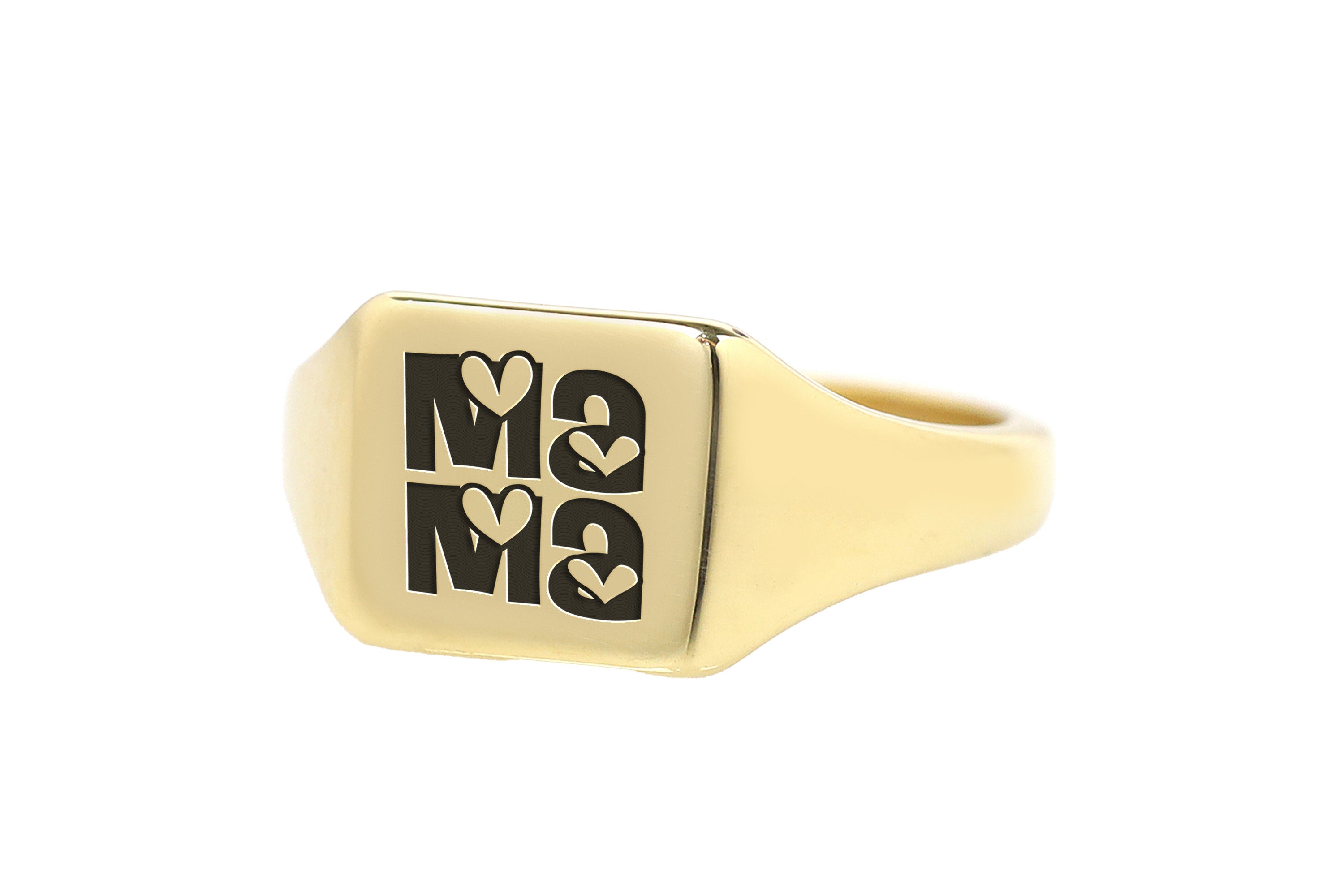 Engraved Mama Signet Ring