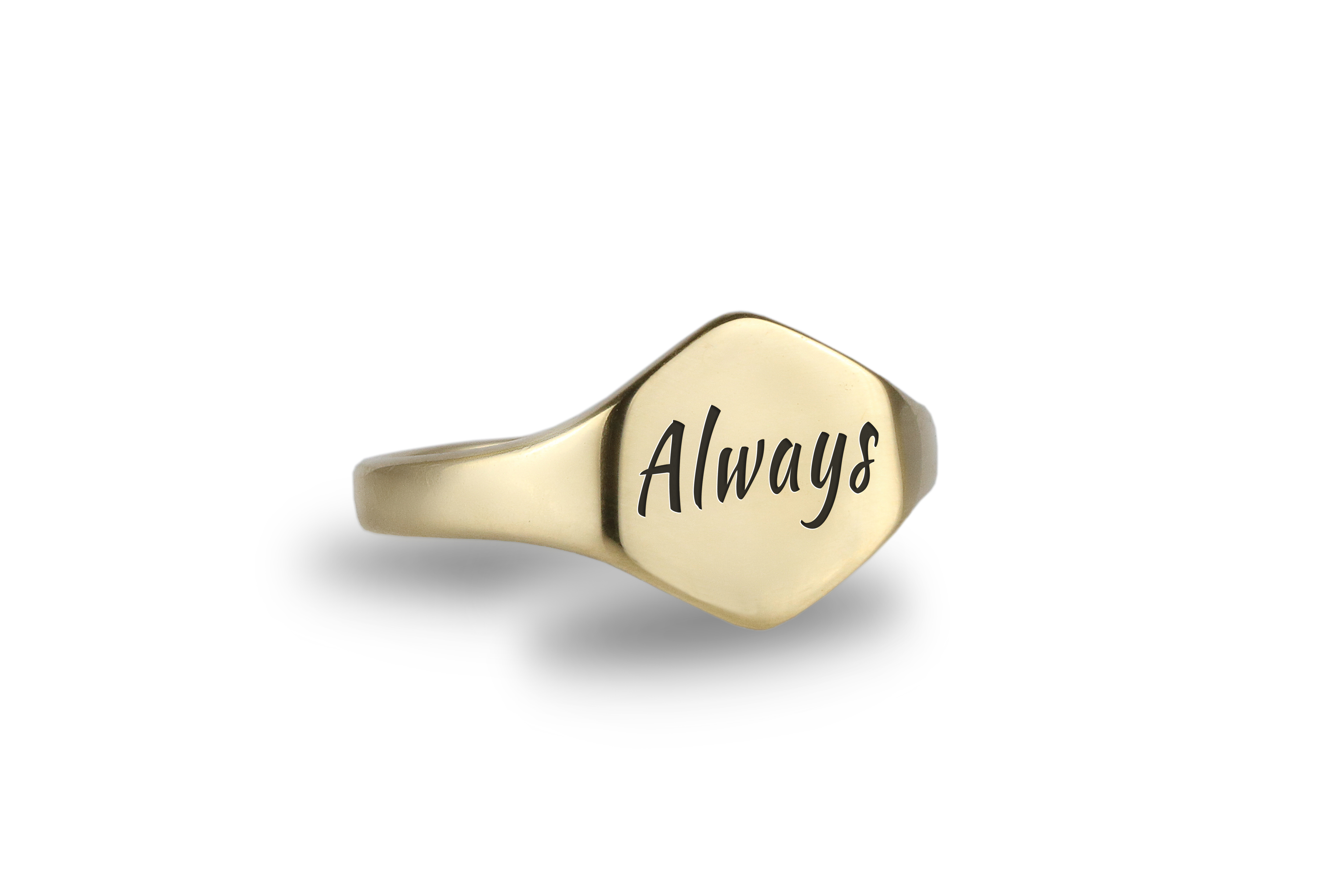Personalized Text Signet Ring