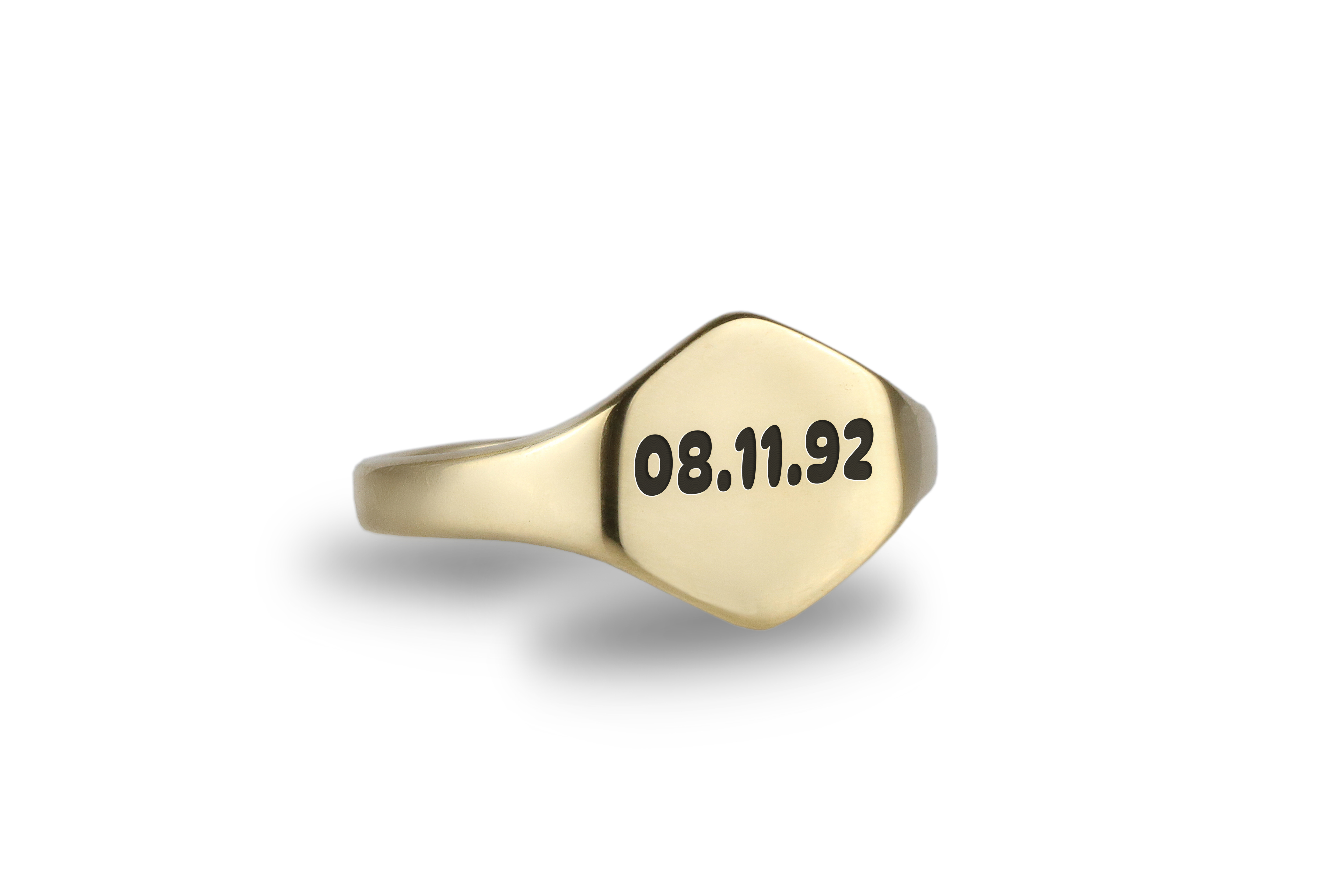 14k Gold Custom Date Ring