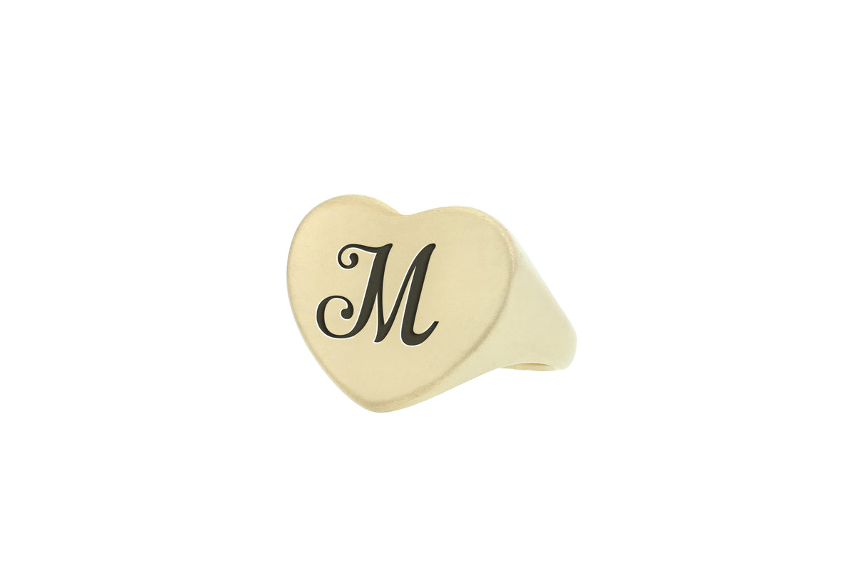 Vintage Letter Gold Ring