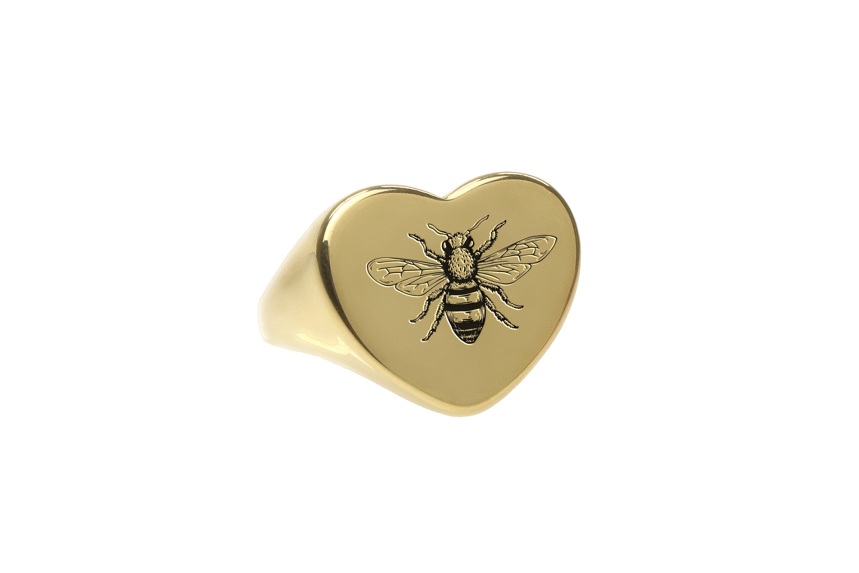 Bee Gold Signet Ring