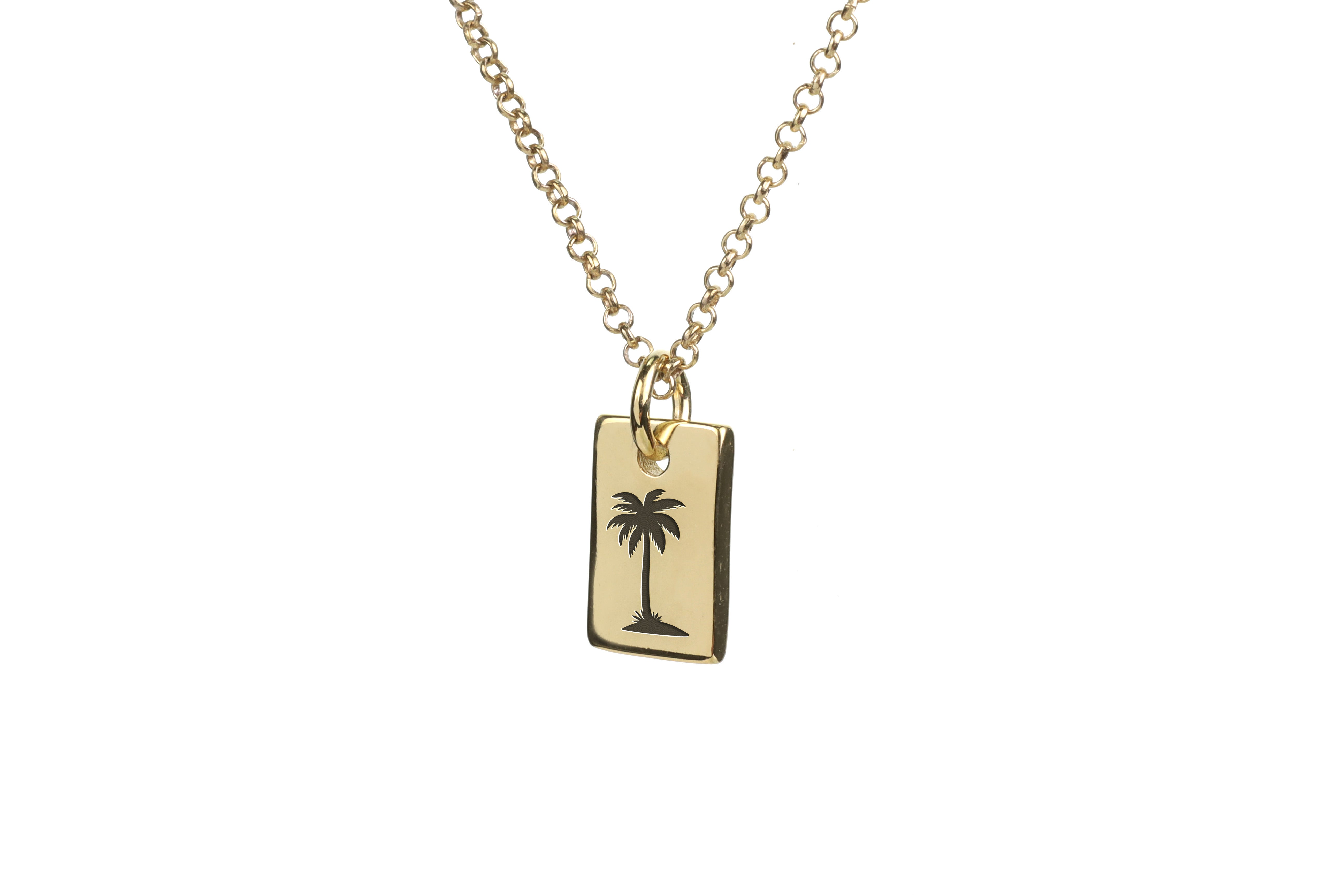 14k Gold Palm Tree Necklace