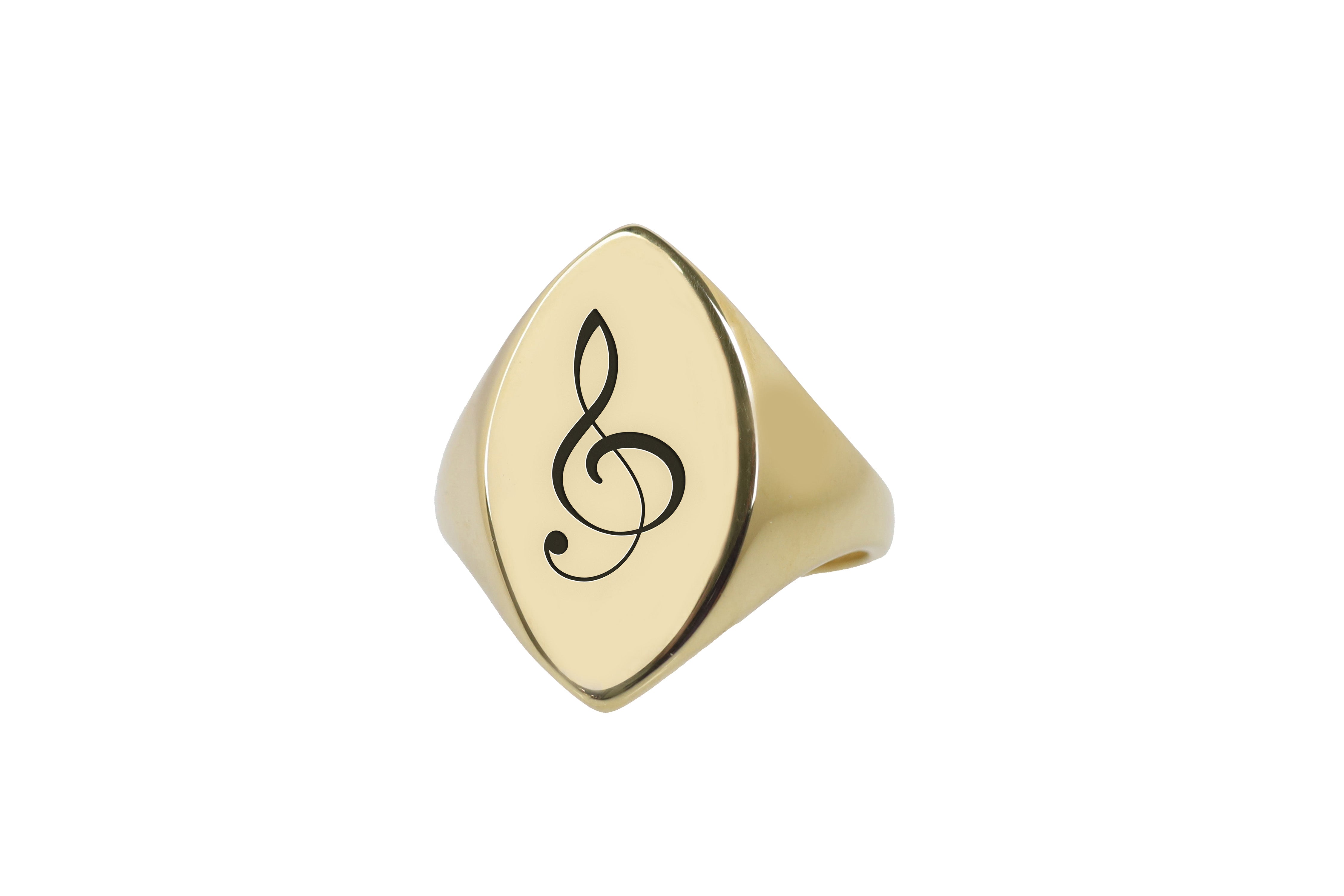 Treble Clef Signet Ring