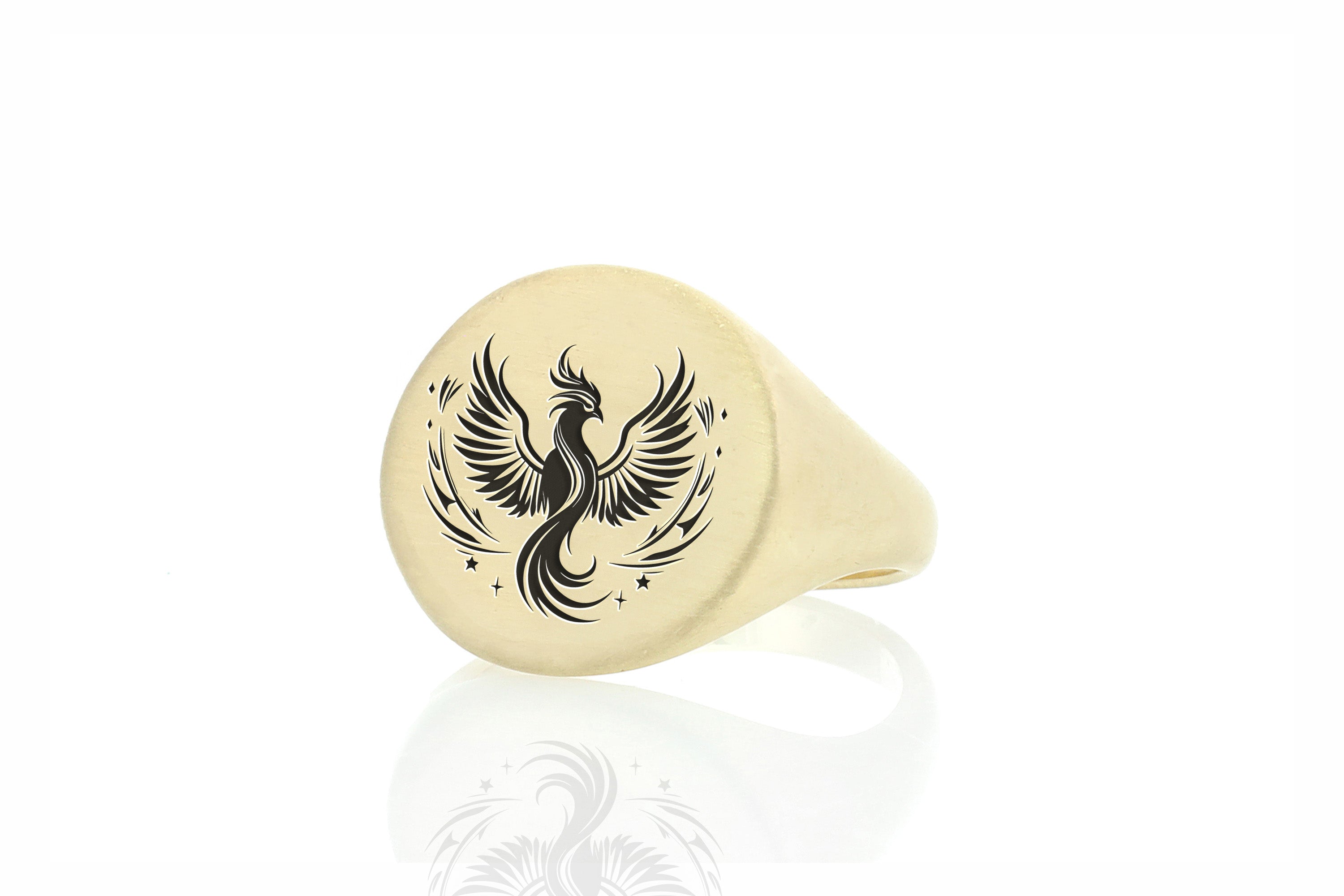 Phoenix Engraving Signet Ring