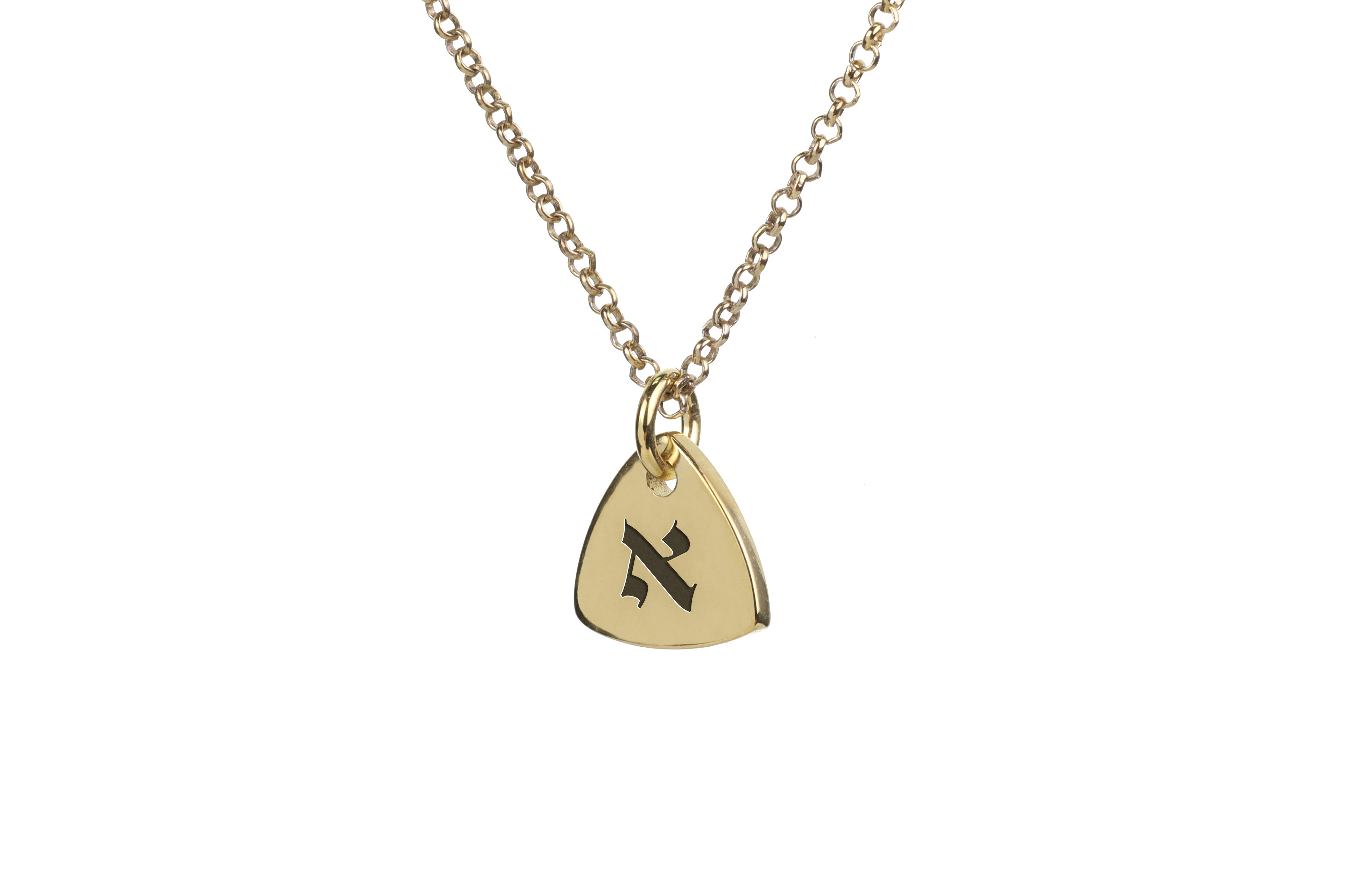 Personalized Hebrew Initial Necklace
