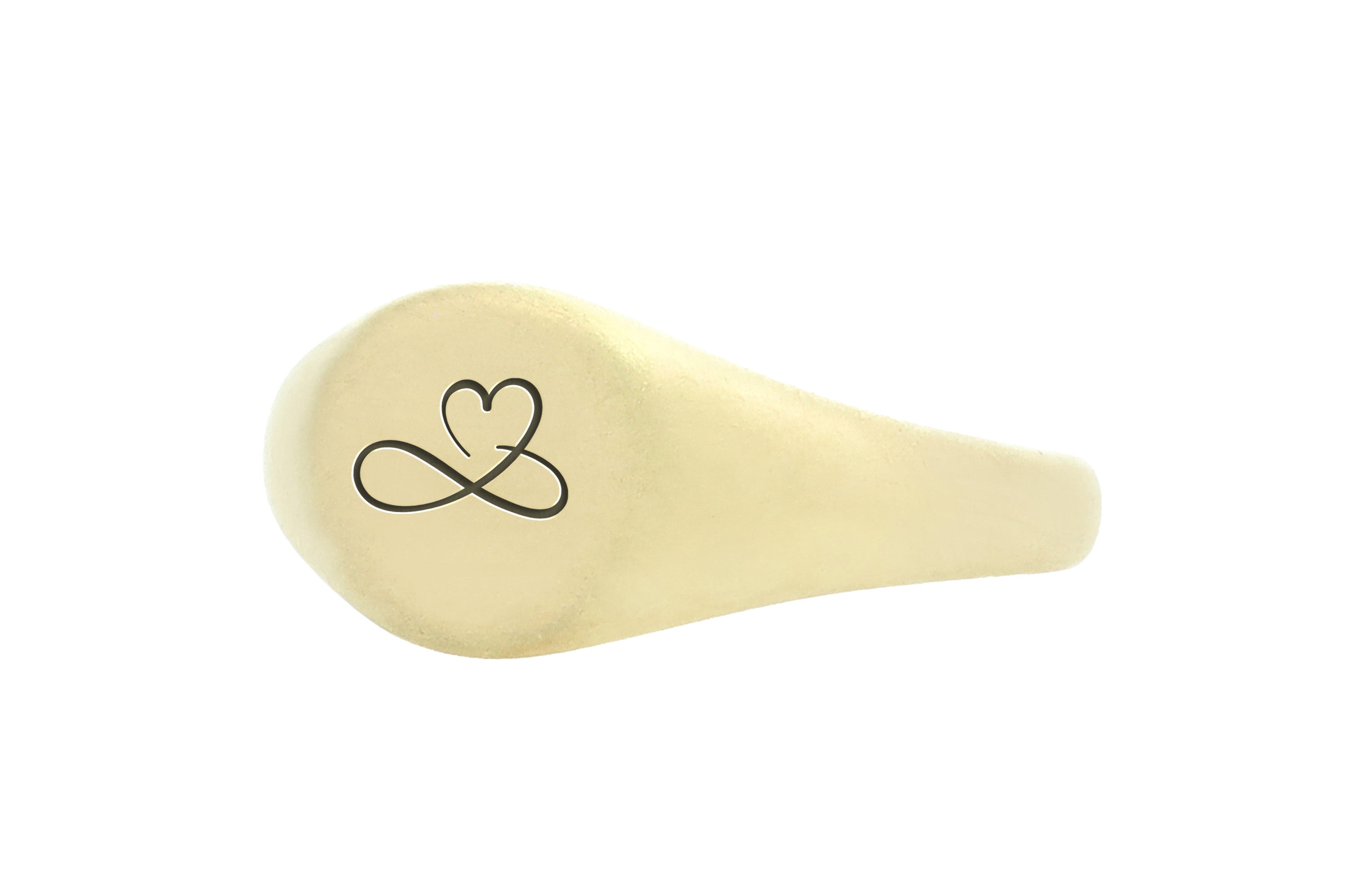 Heart Infinity Gold Signet Ring