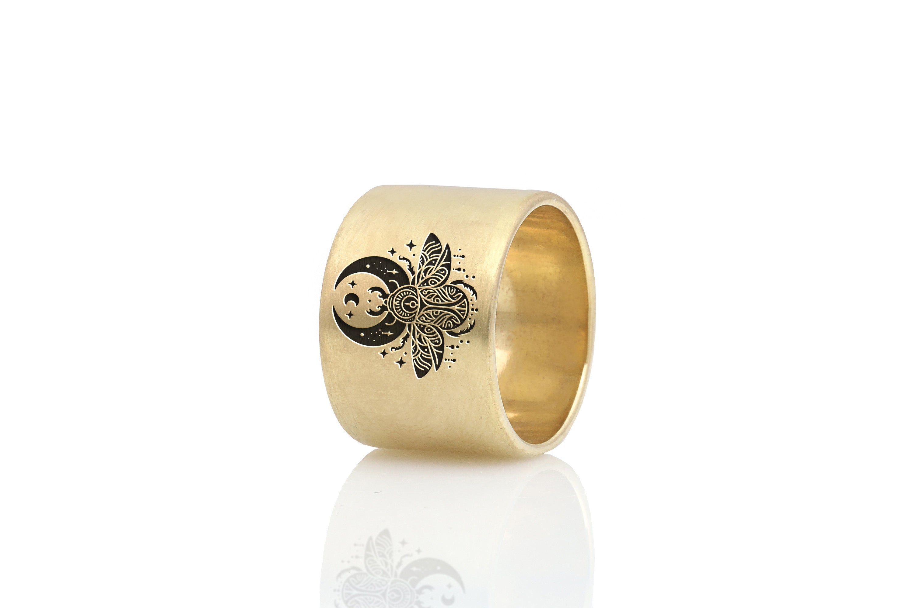 Beetle Wide Gold Ring