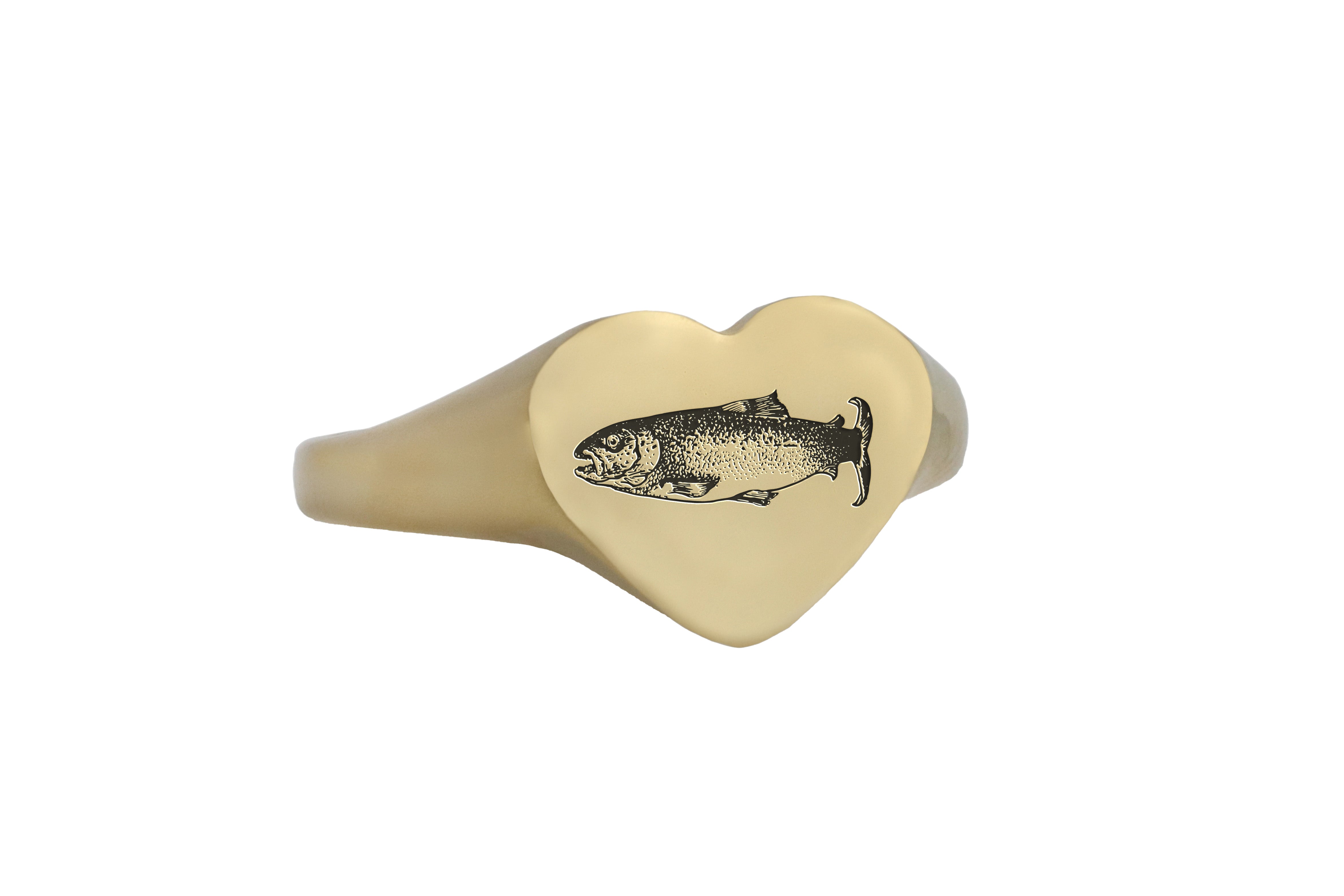 Salmon Fish Engraved Ring
