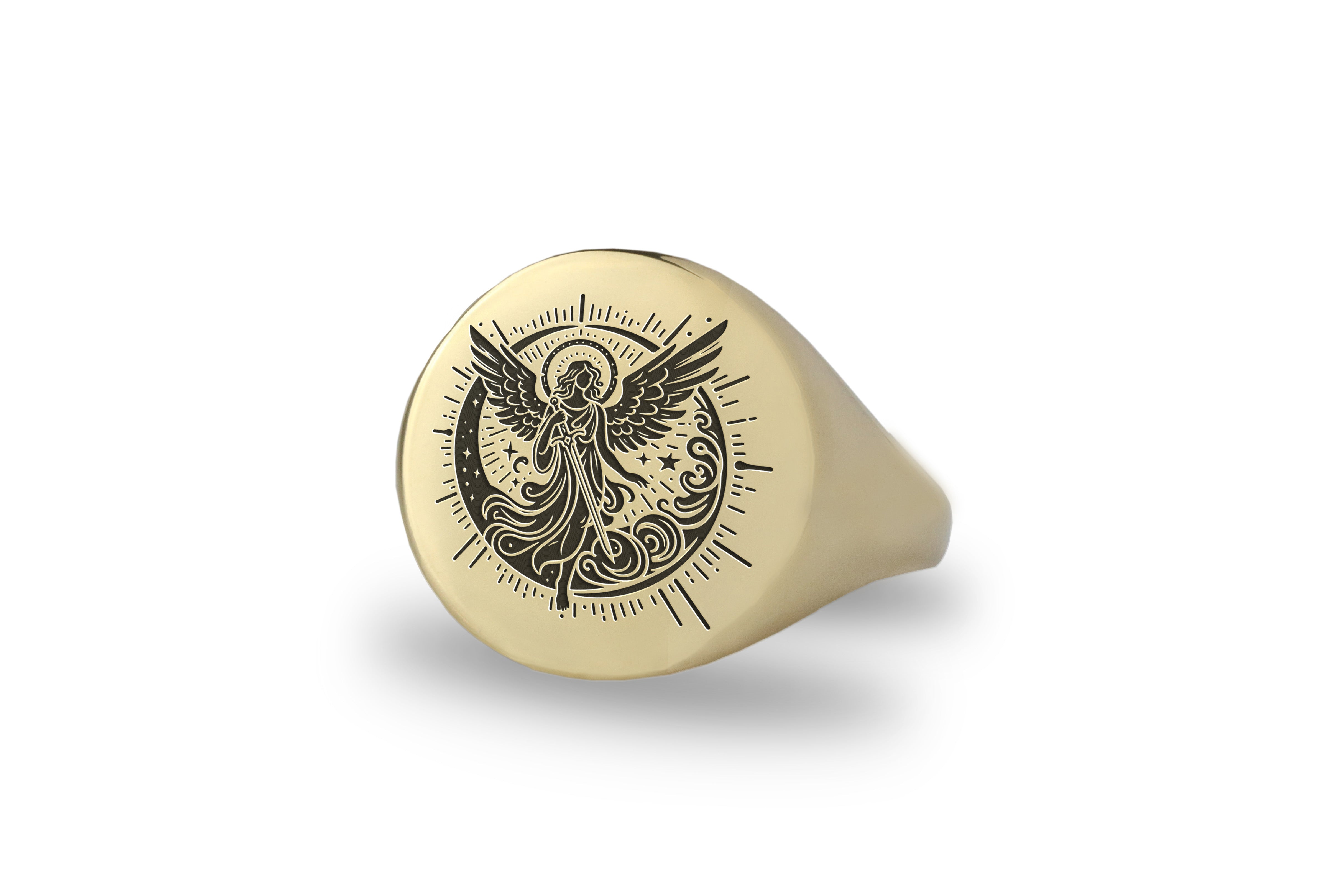 Spiritual Angel Statement Ring