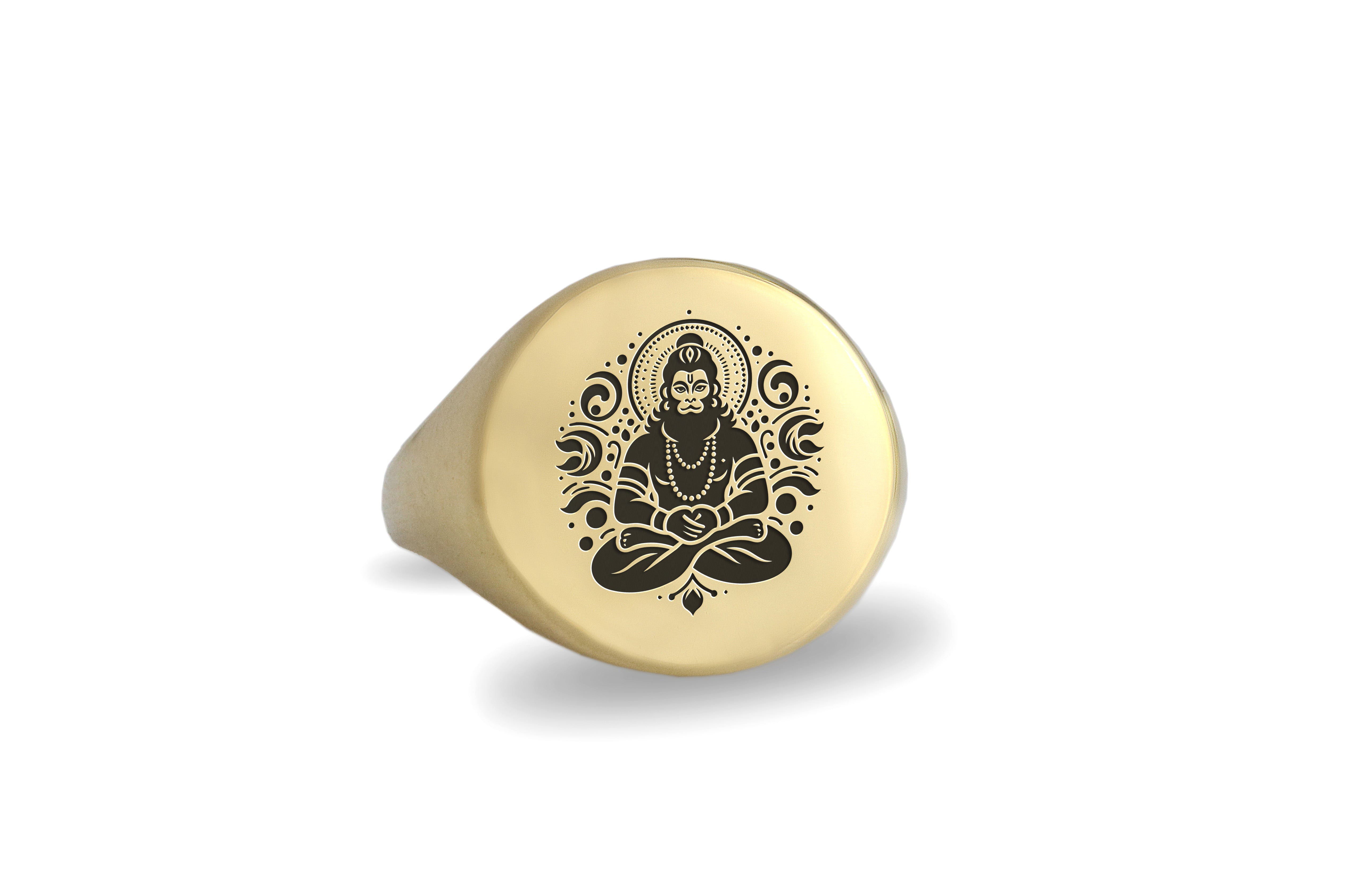 Engraved Hindu Jayanti Signet Ring
