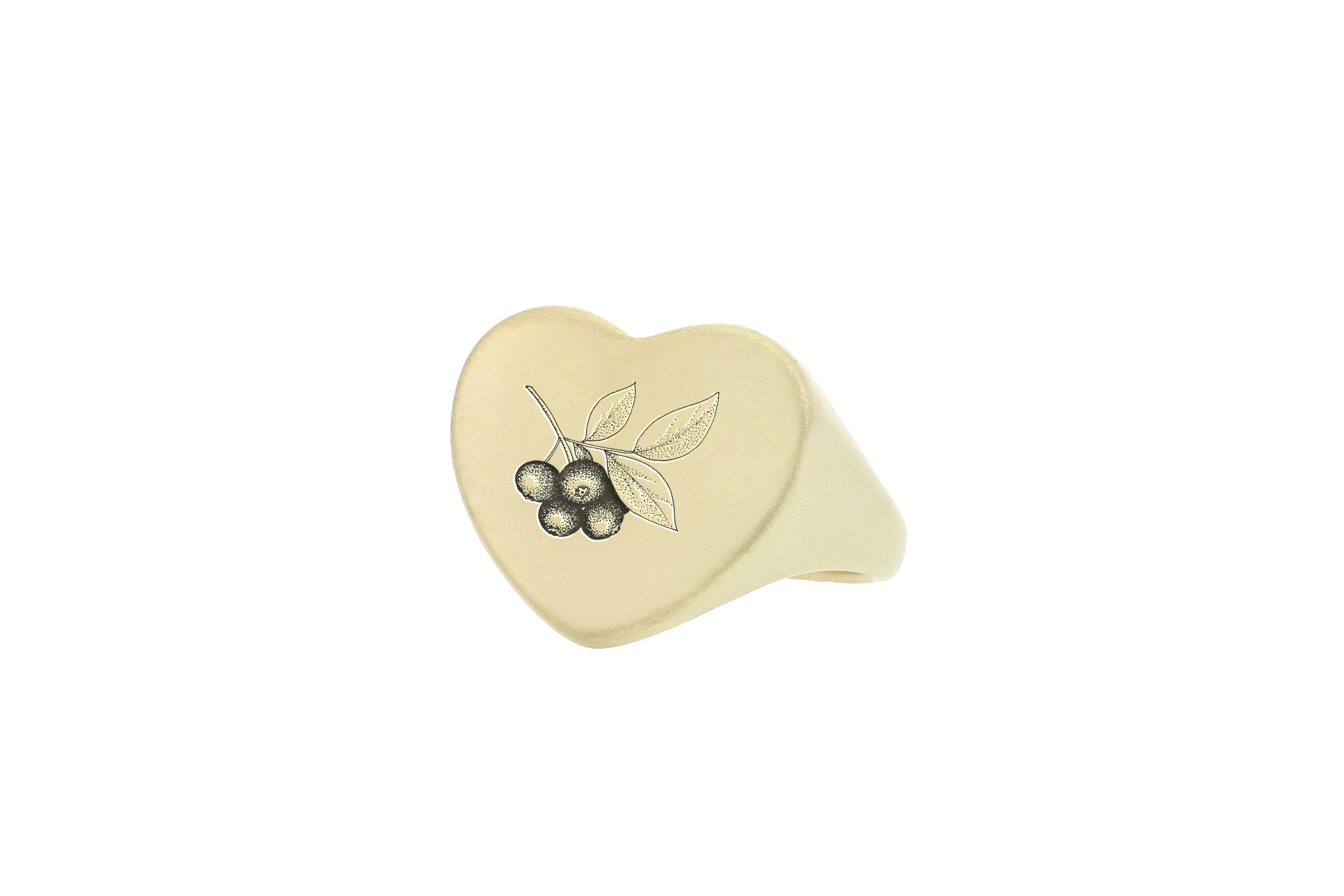 Gold Blueberry Signet Ring