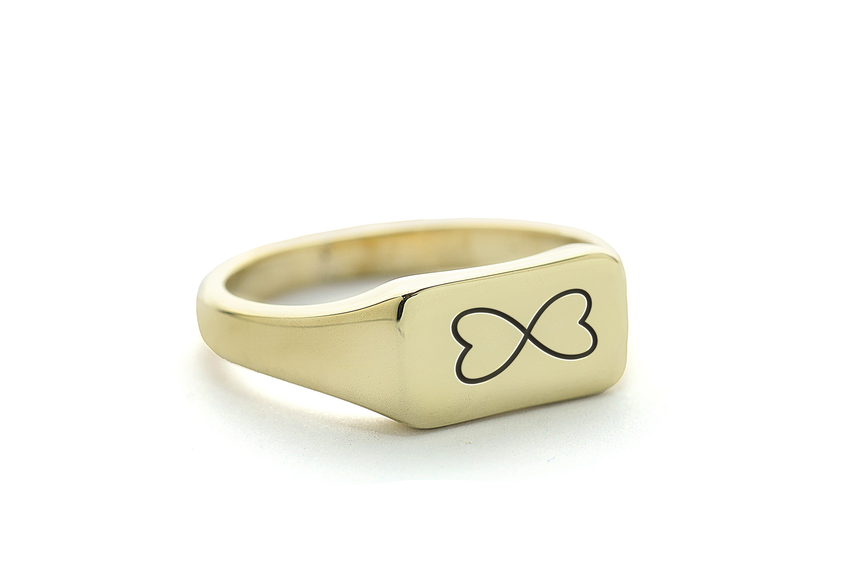 Infinity Gold Signet Ring