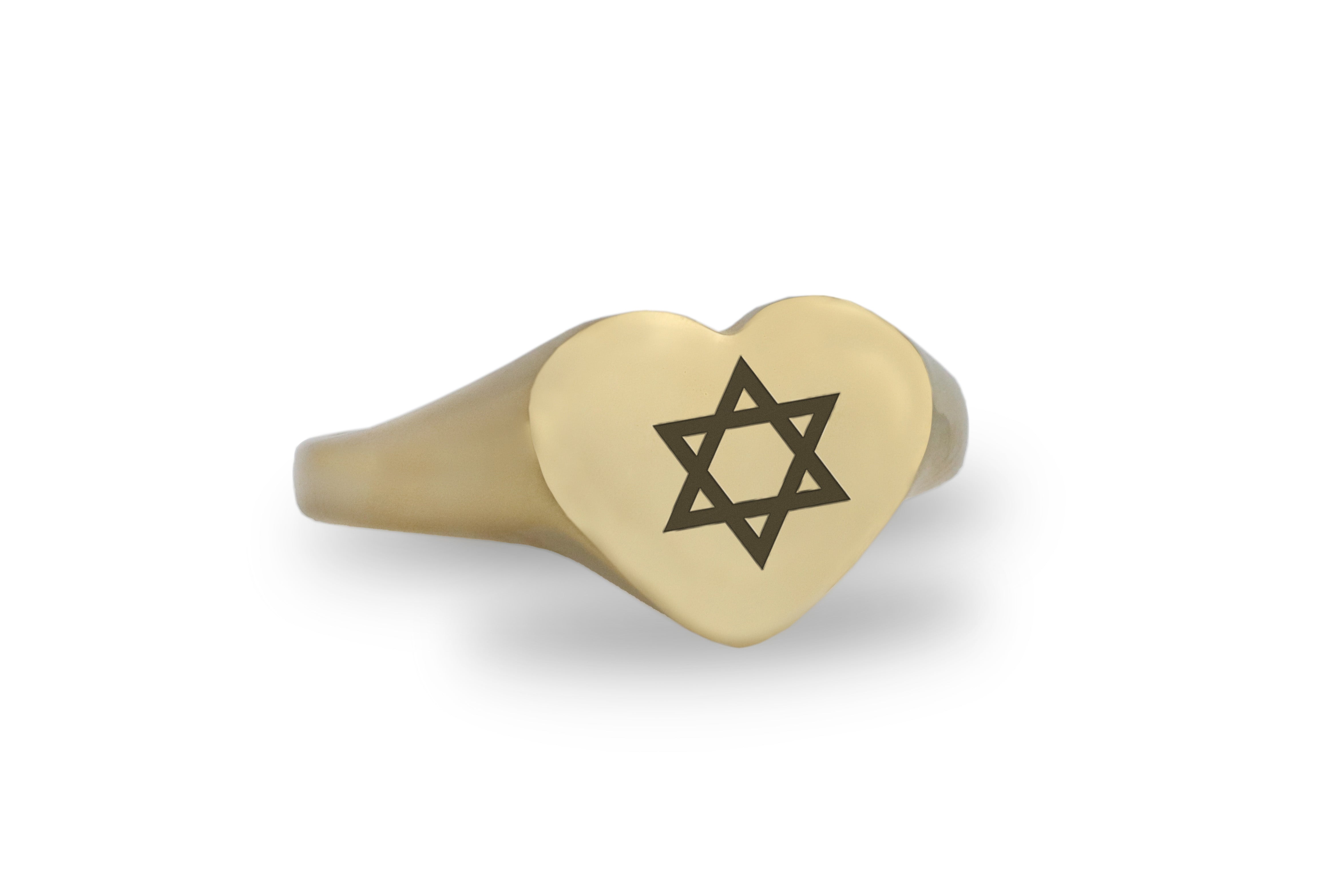 Star Of David Heart Ring