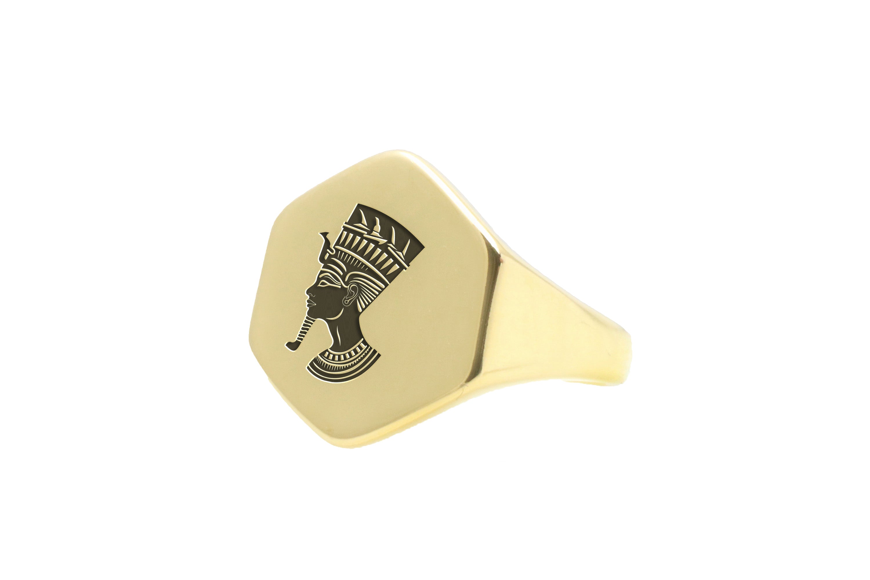 14k Gold Pharaoh Signet Ring
