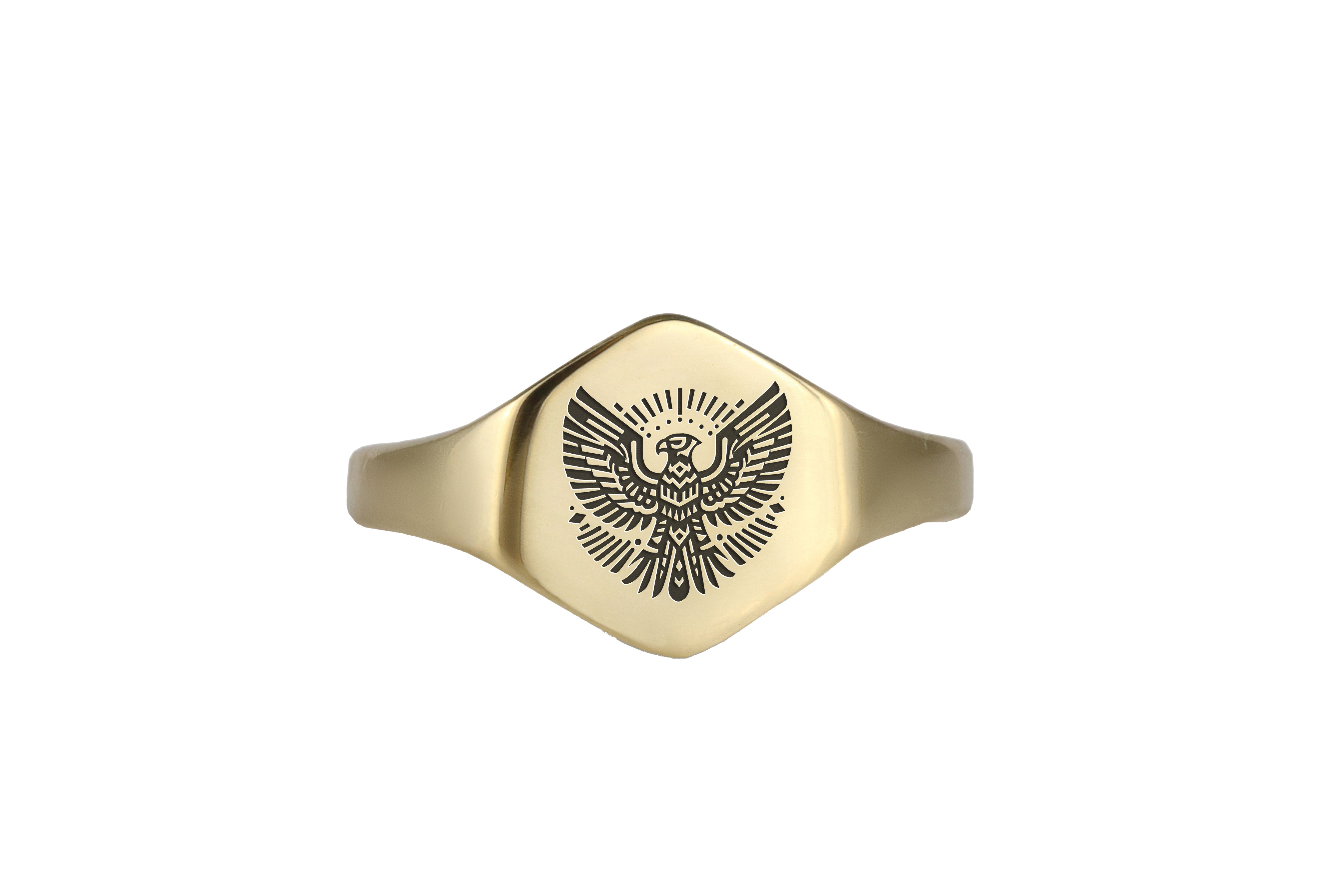 Custom Eagle Signet Ring