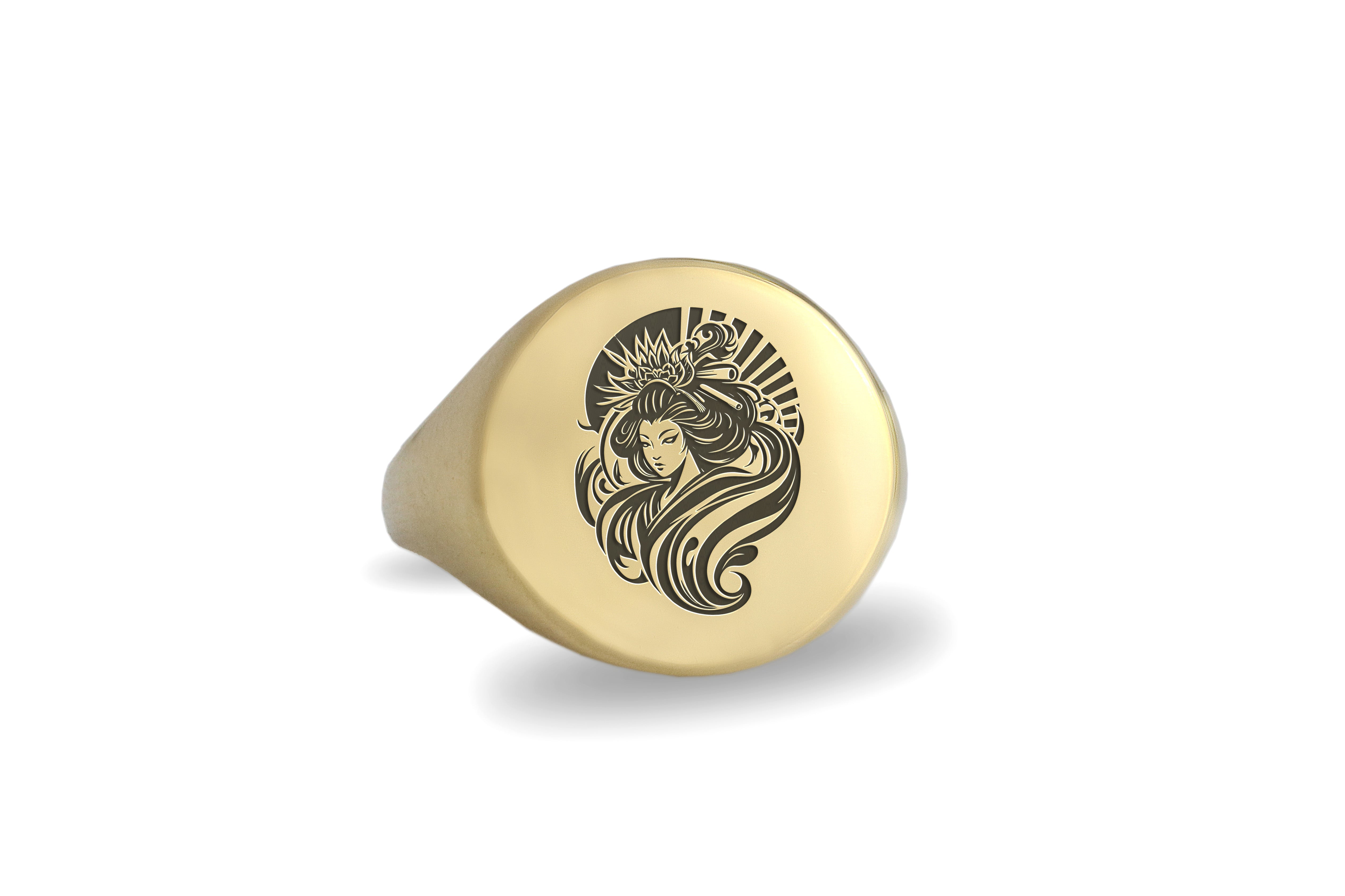 Geisha Gold Signet Ring
