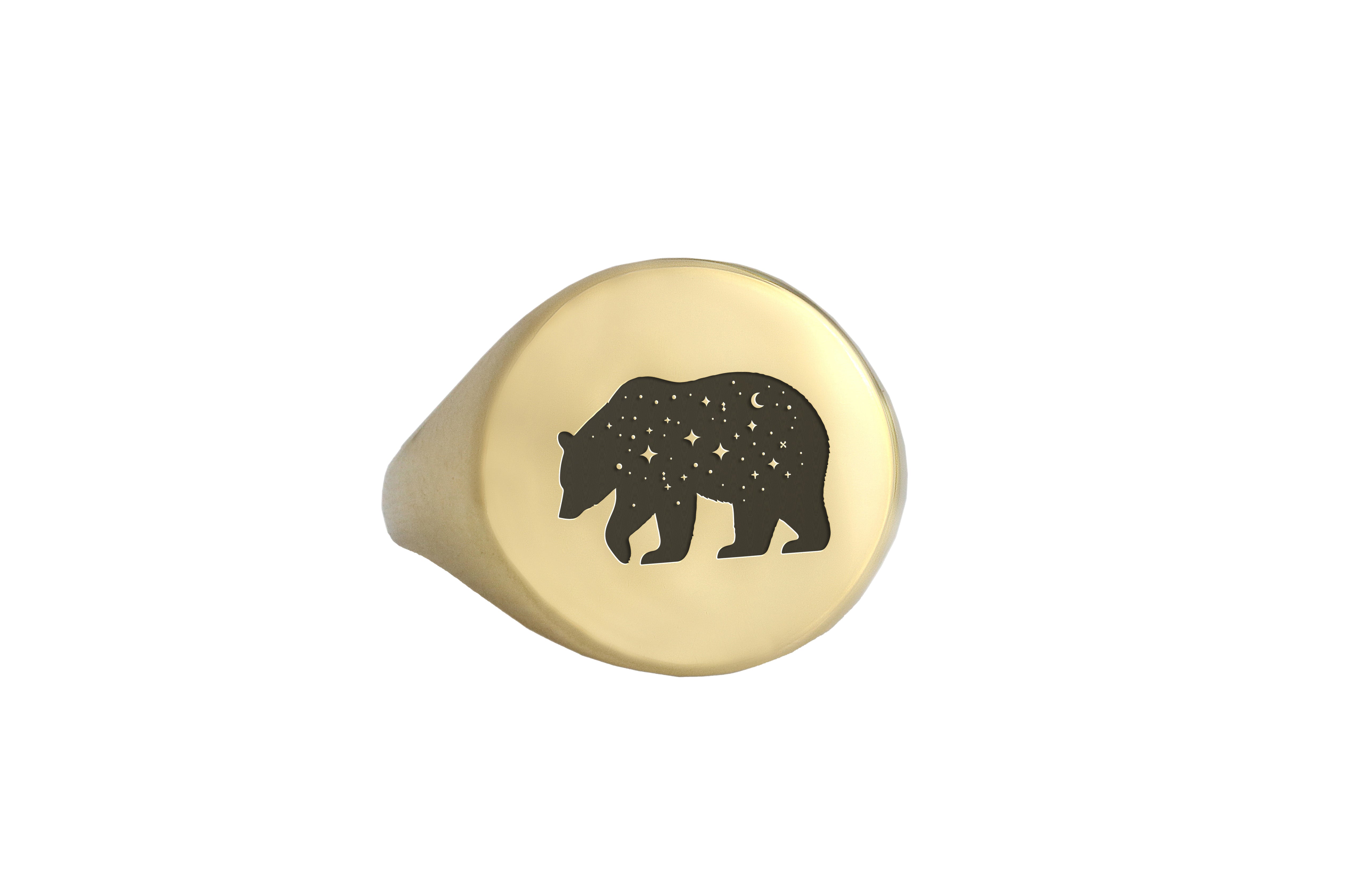 14k Gold Mystical Bear Ring