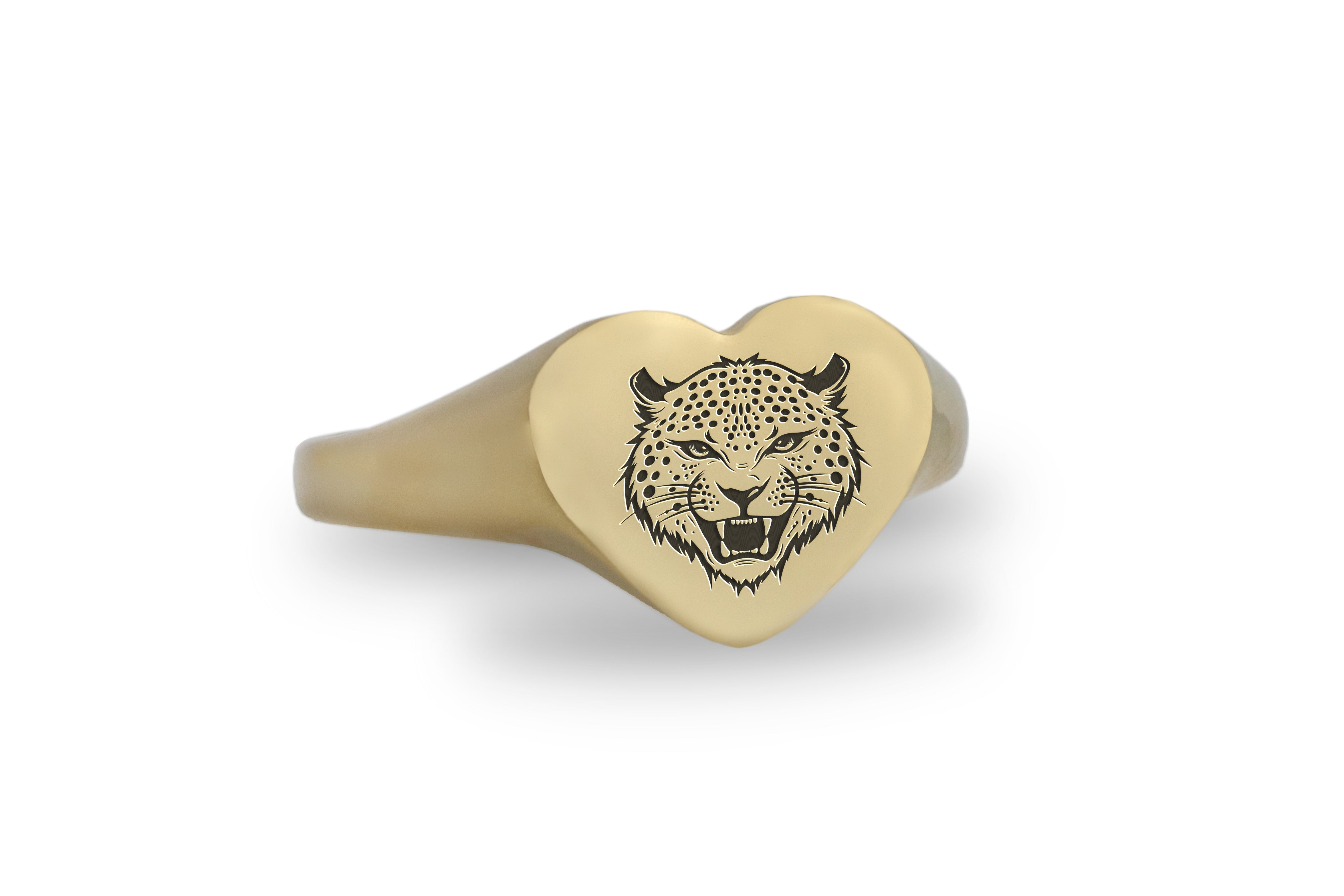 Cheetah Gold Signet Ring