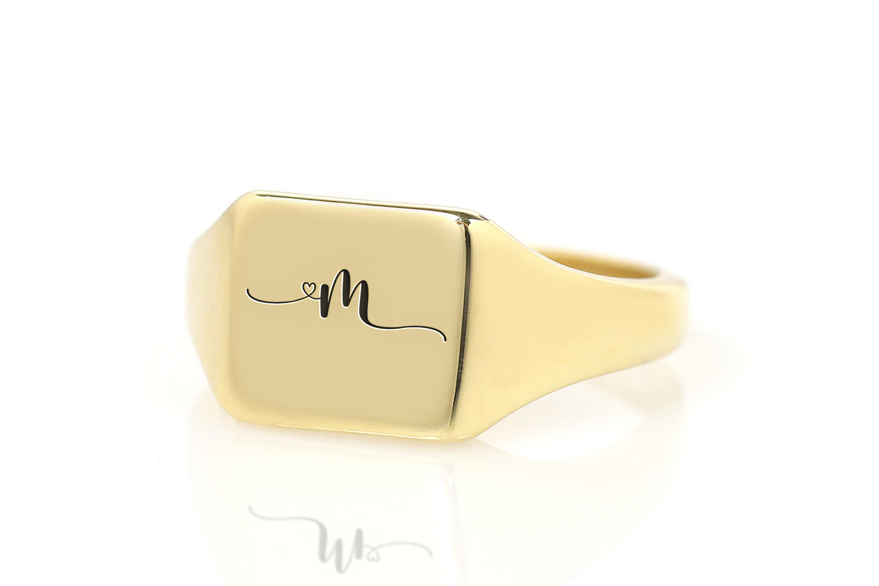 Name Initial Engraved Ring
