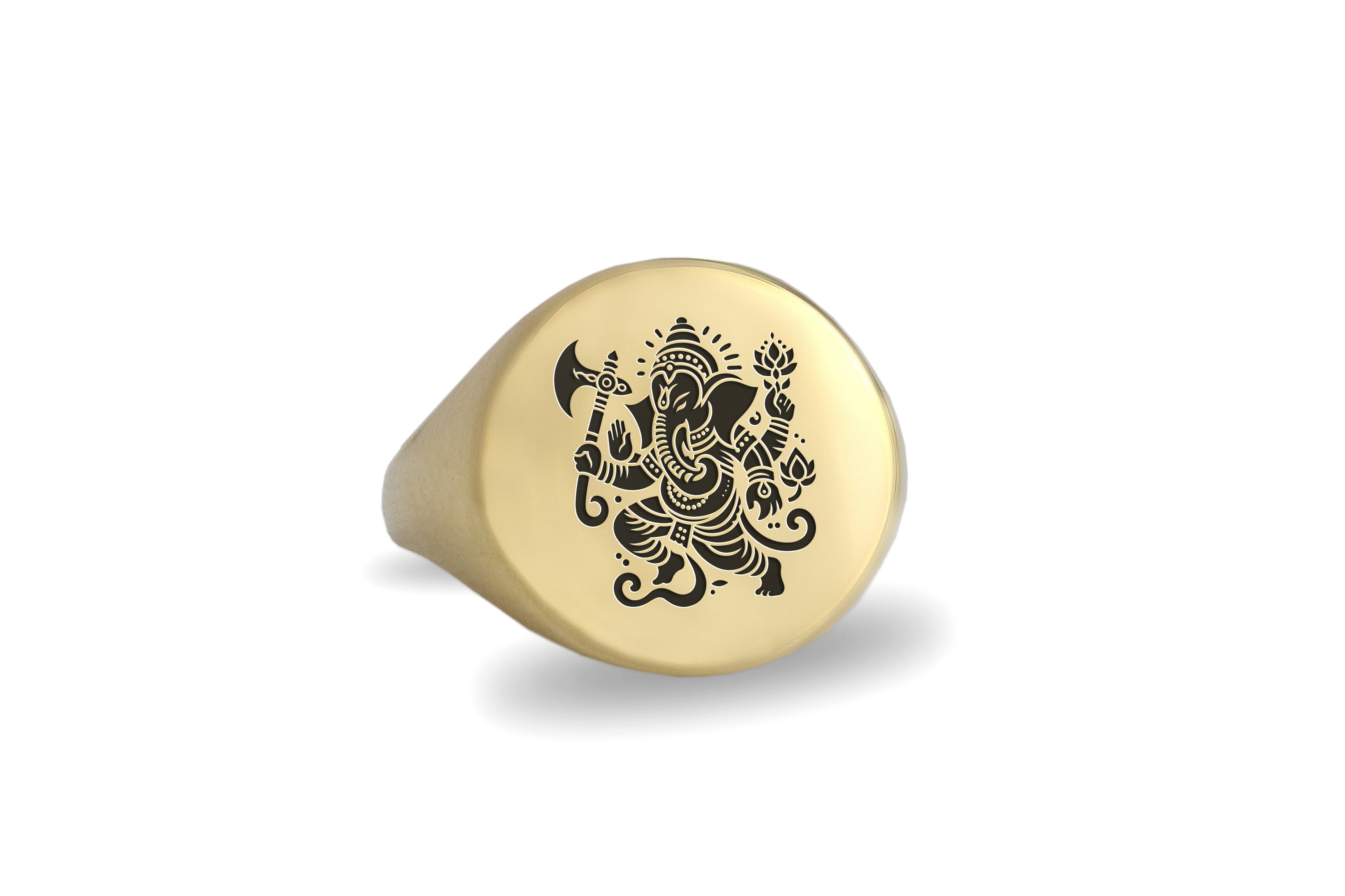 Engraved Hindu Signet Ring