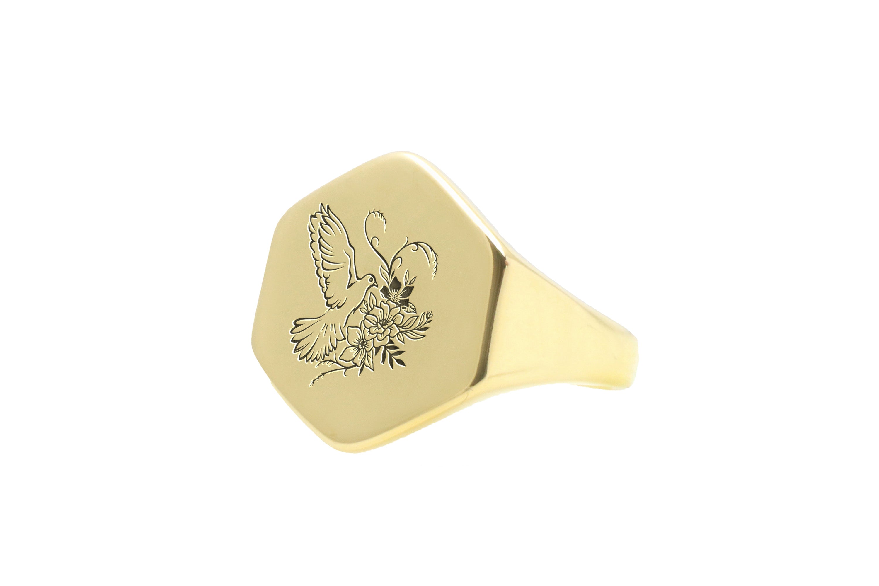 Floral Pigeon Statement Ring