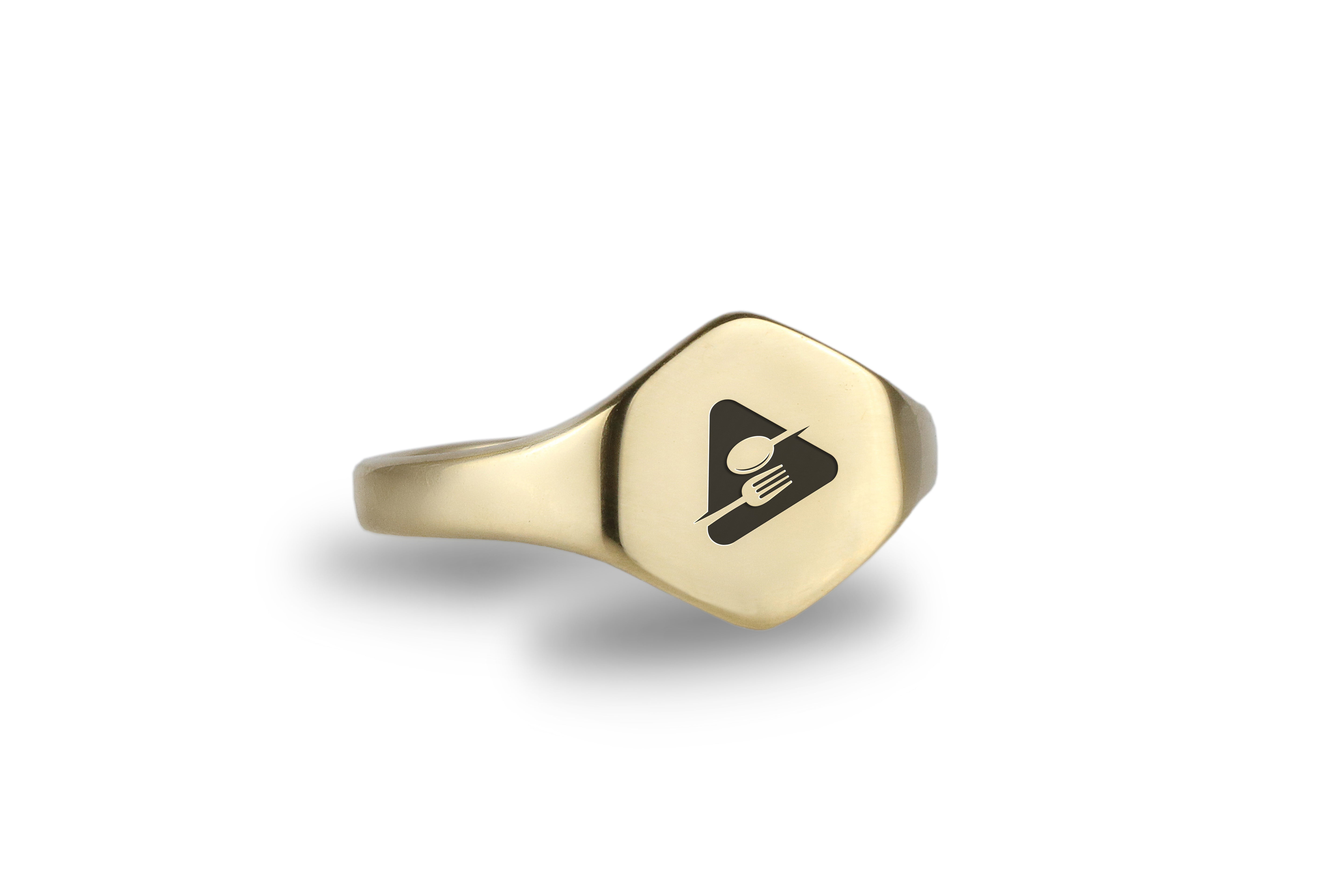 Engraved Spoon And Fork Ring